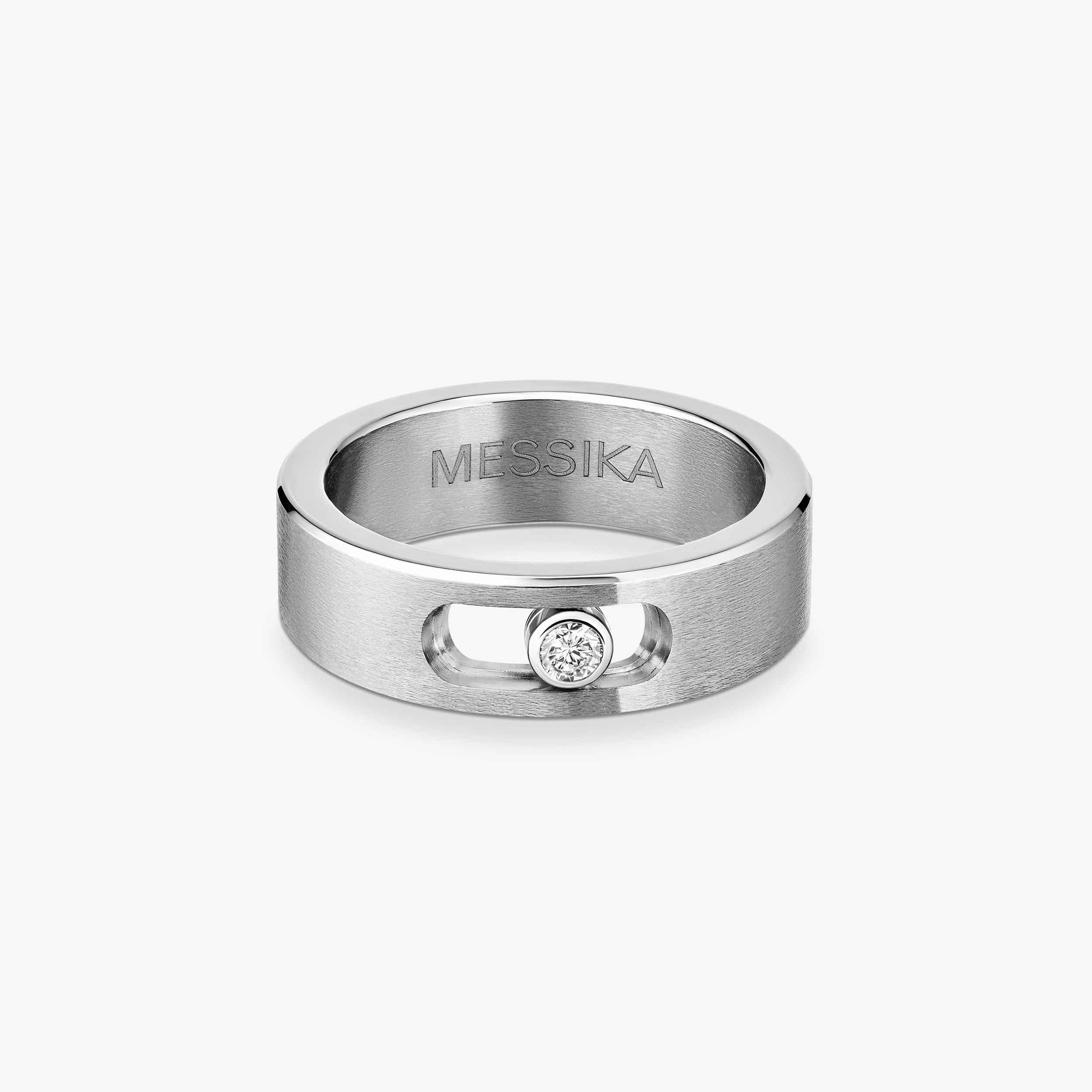Natural Titanium & Diamond Ring for Men | Messika 07166-TN