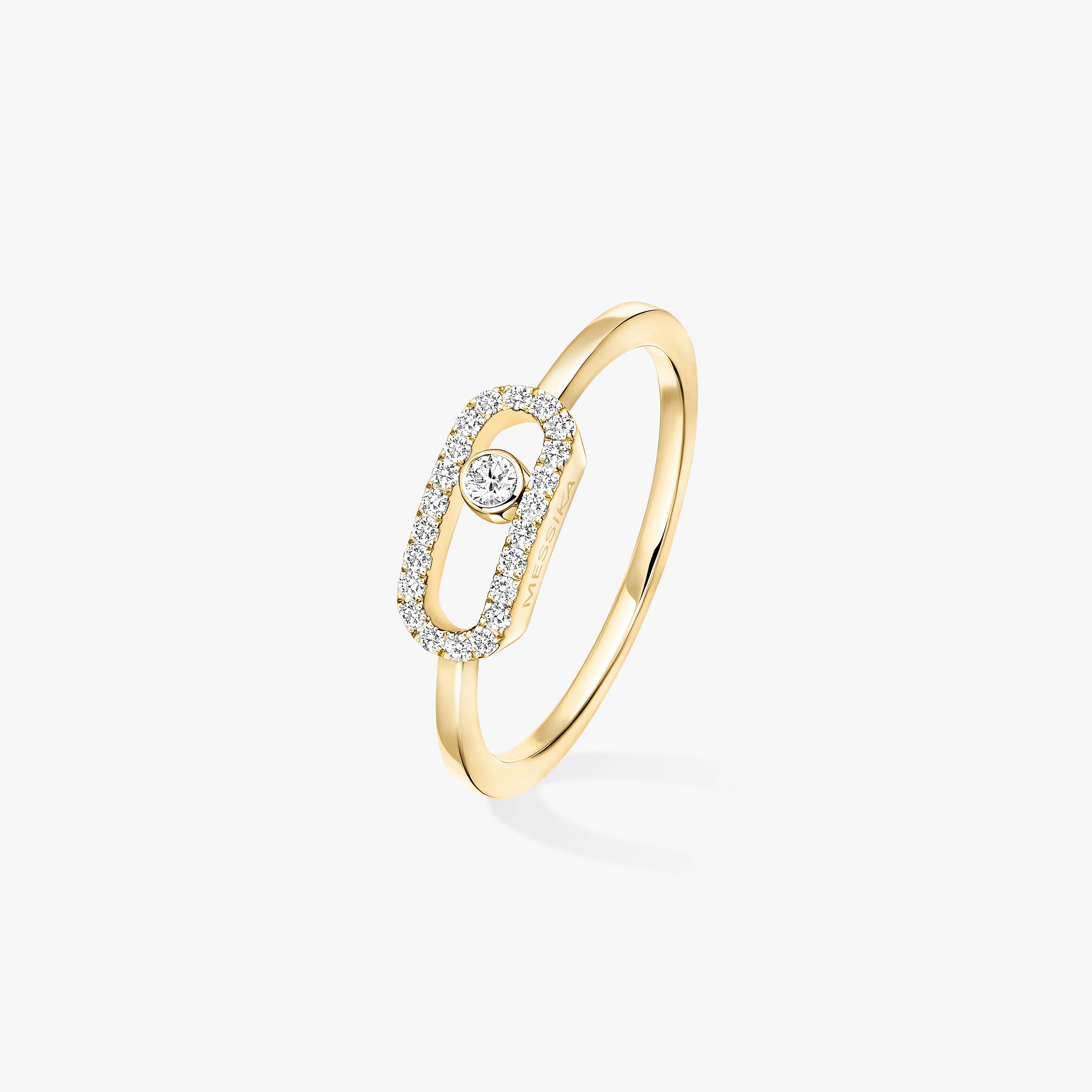 Yellow Gold Diamond Ring Move Uno | Messika 04705-YG