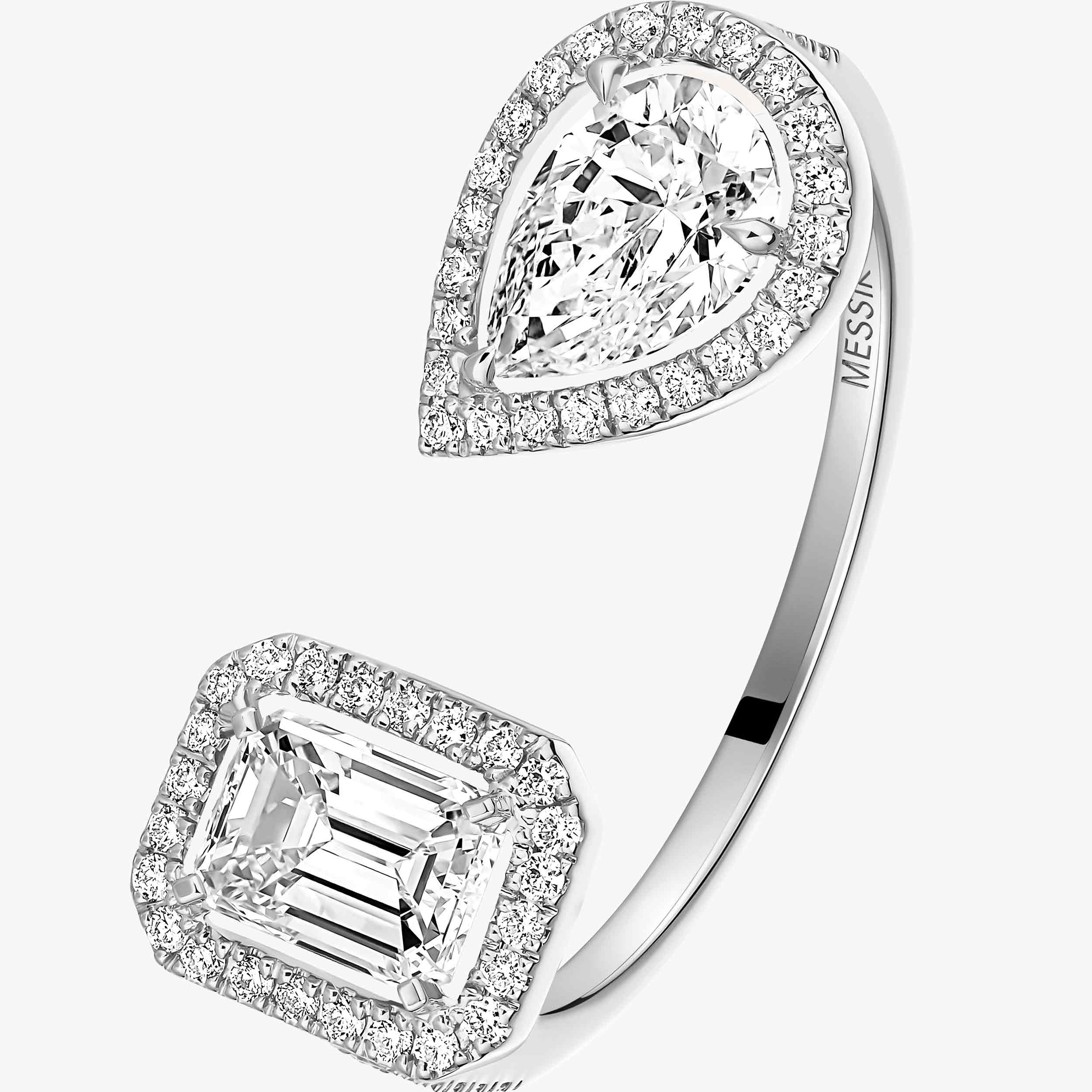 ミーシャン❤️ White Gold Diamond Ring 0,40ct My Twin Toi & Moi | Messika 06501-WG
