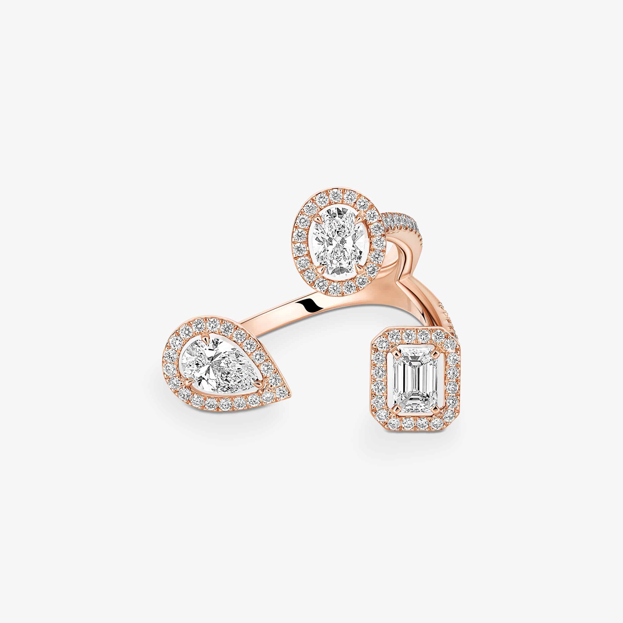 Pink Gold Diamond Ring 0,25ct My Twin Trilogy | Messika 06695-PG