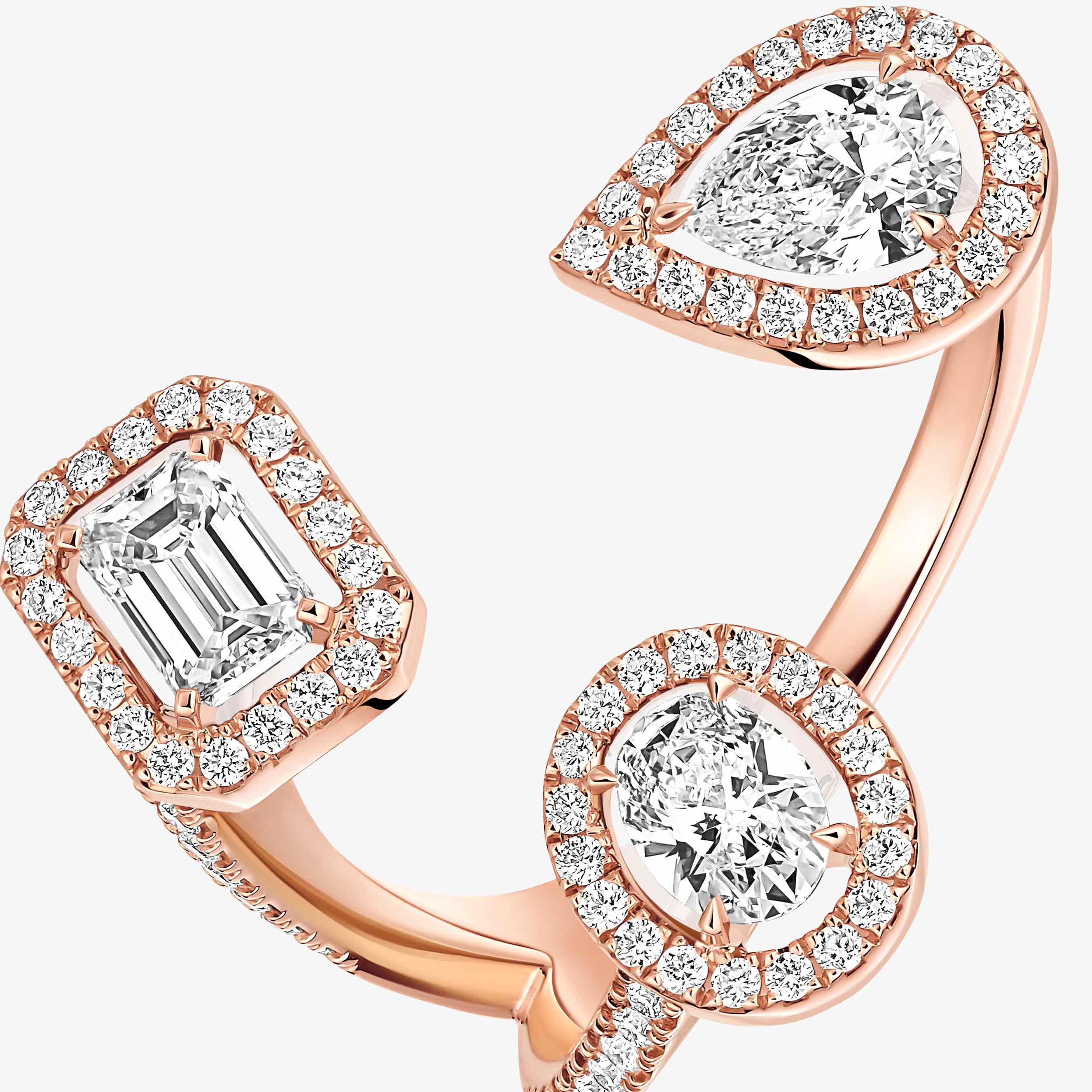 Pink Gold Diamond Ring 0,25ct My Twin Trilogy | Messika 06695-PG