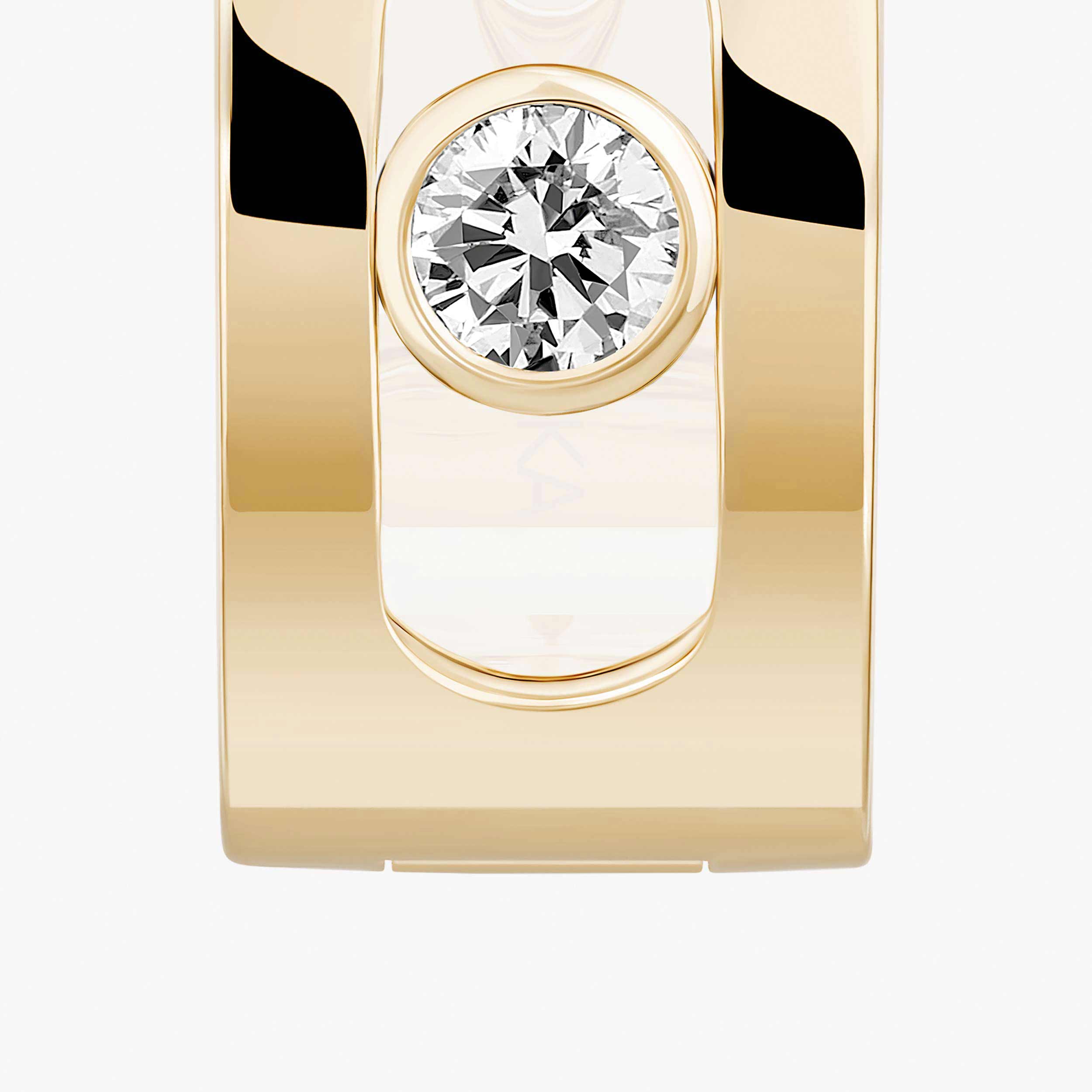 Move Noa Diamond Hoop Earrings in Yellow Gold | Messika 15211-YG