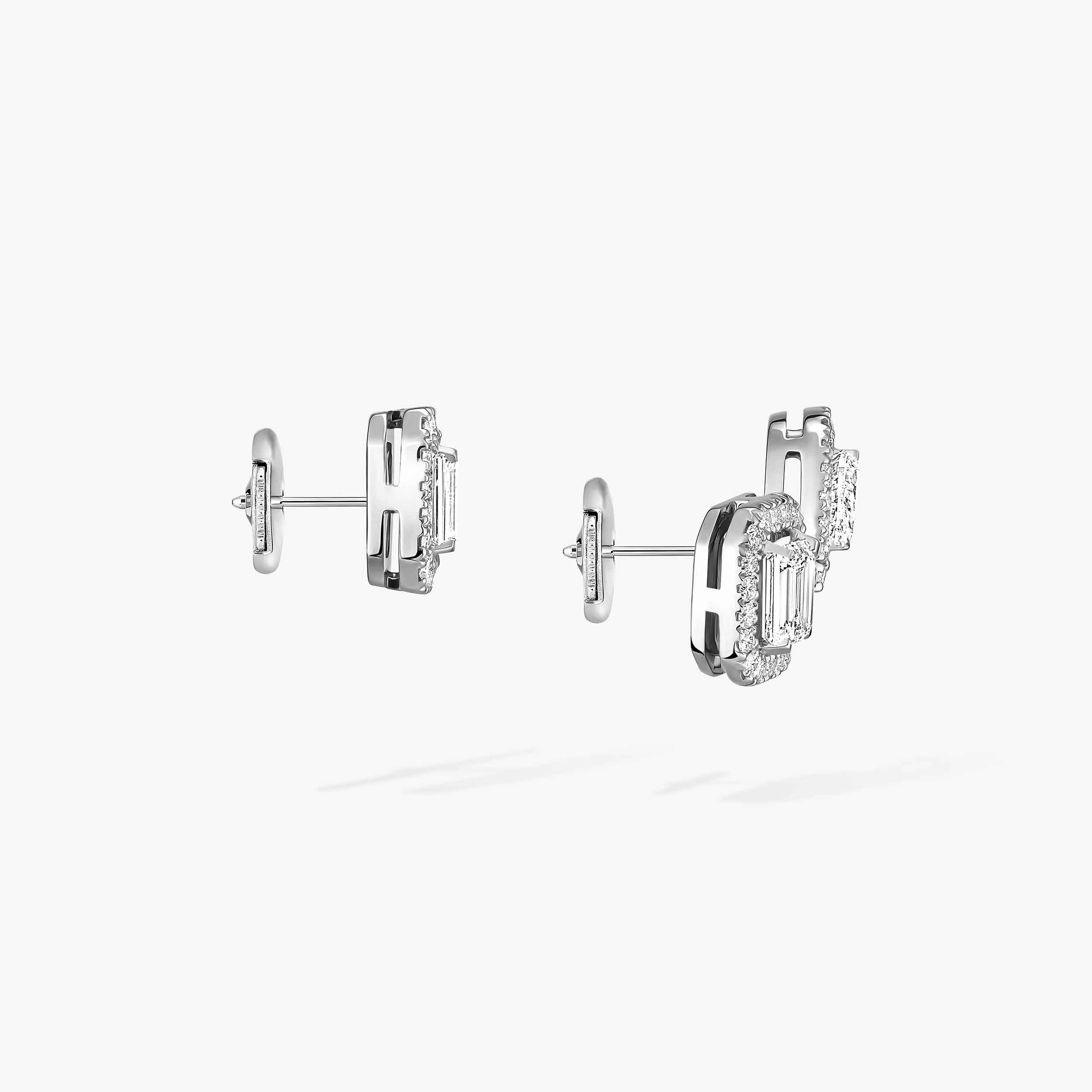 Dramatic JewelプラスサイズJSK ボンネット2点セット（ホワイト） White Gold Diamond Earrings My Twin 1+2 | Messika 07004-WG