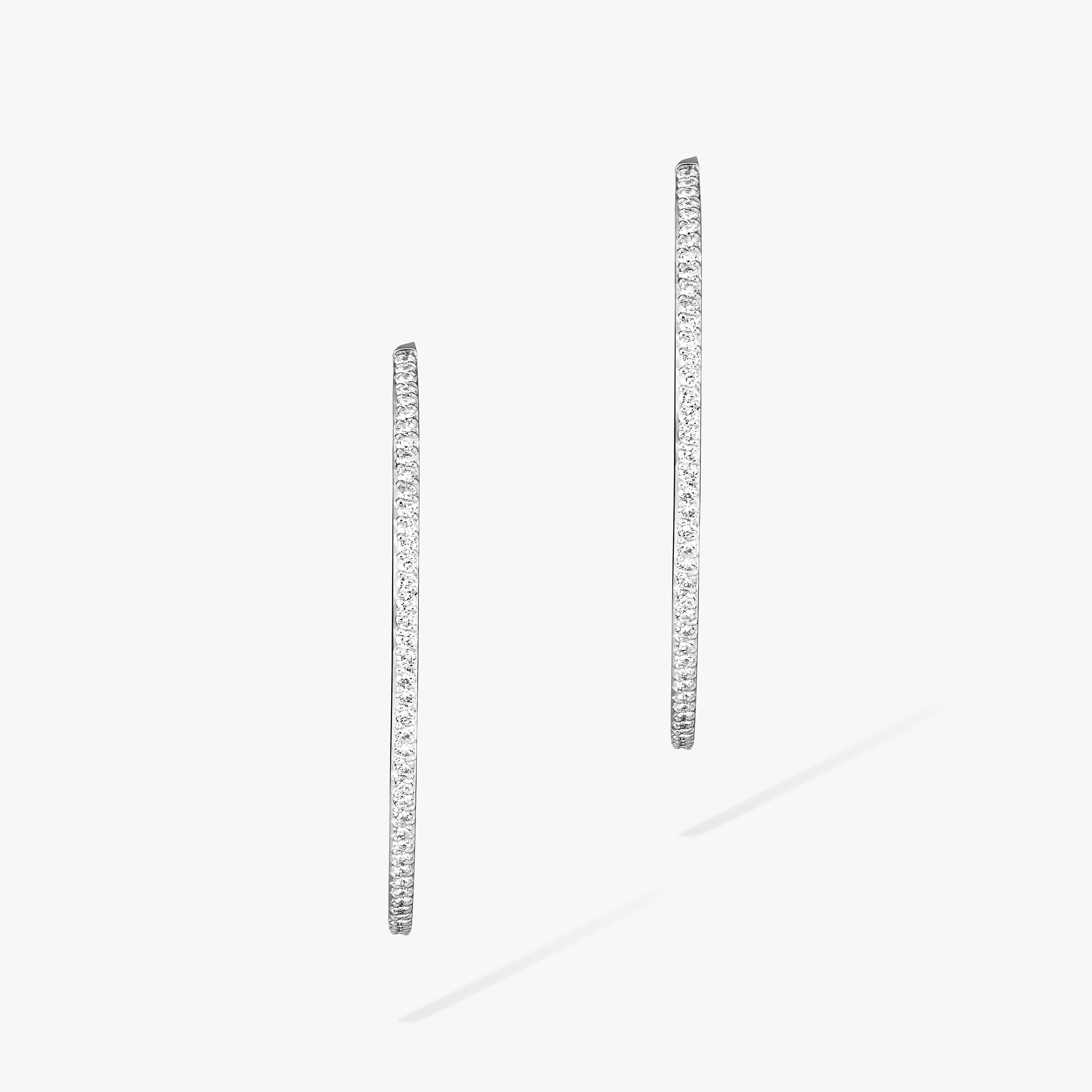 White Gold Diamond Hoop Earrings Gatsby | Messika 04686-WG