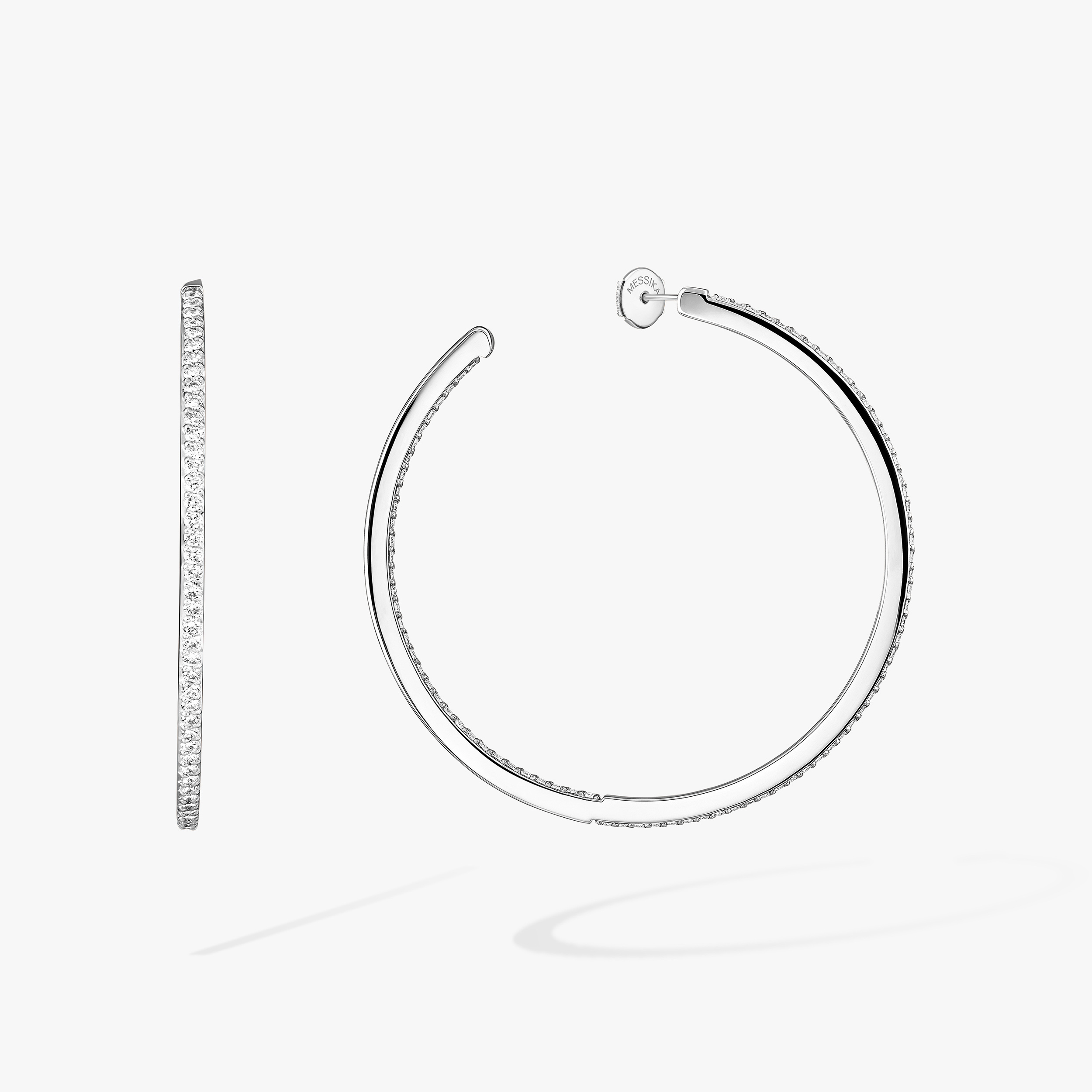 White Gold Diamond Hoop Earrings Gatsby | Messika 04686-WG