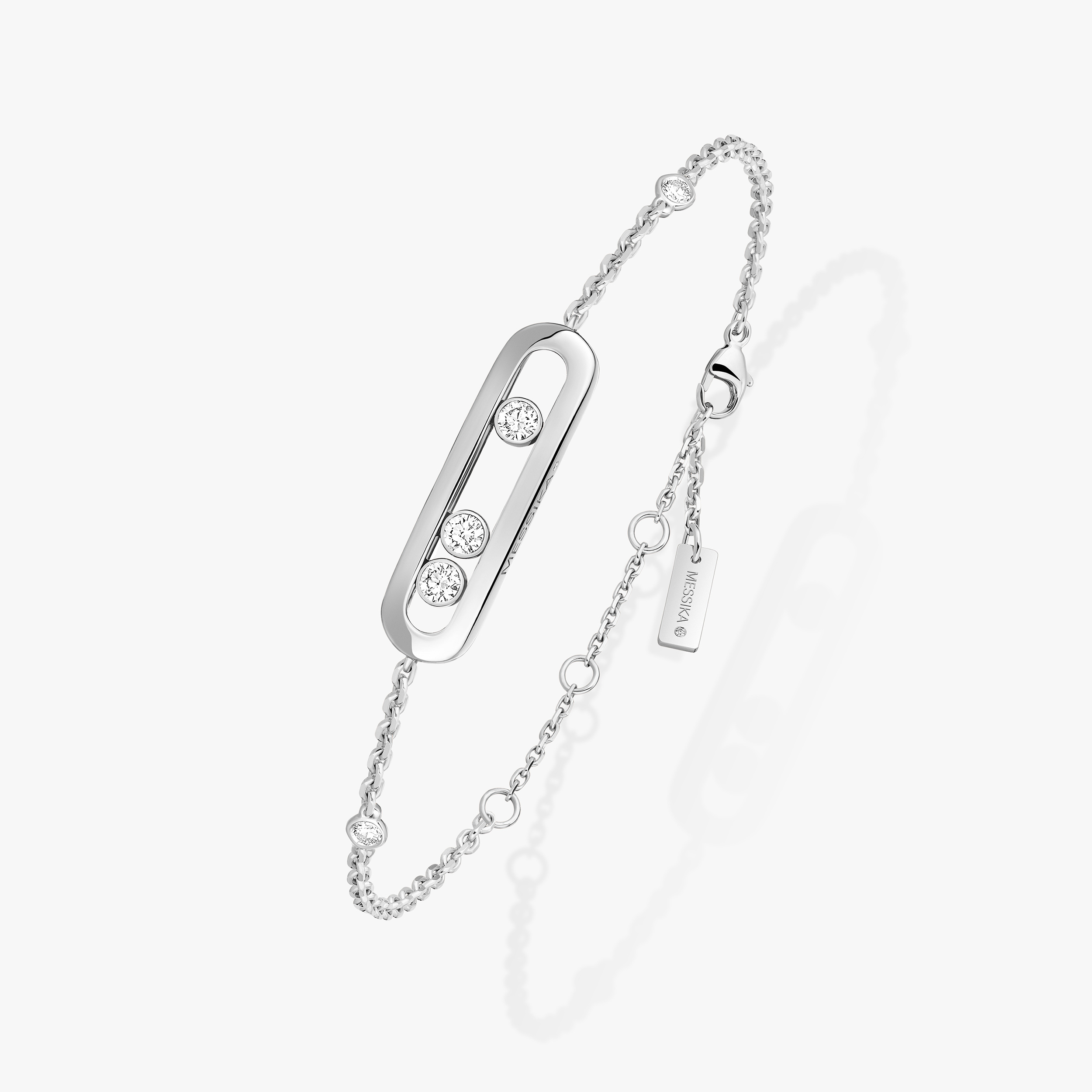 【極美品】メシカ Baby Move ダイヤモンド ブレスレット ベビー ムーヴ》 ホワイトゴールド＆ダイヤモンド ブレスレット