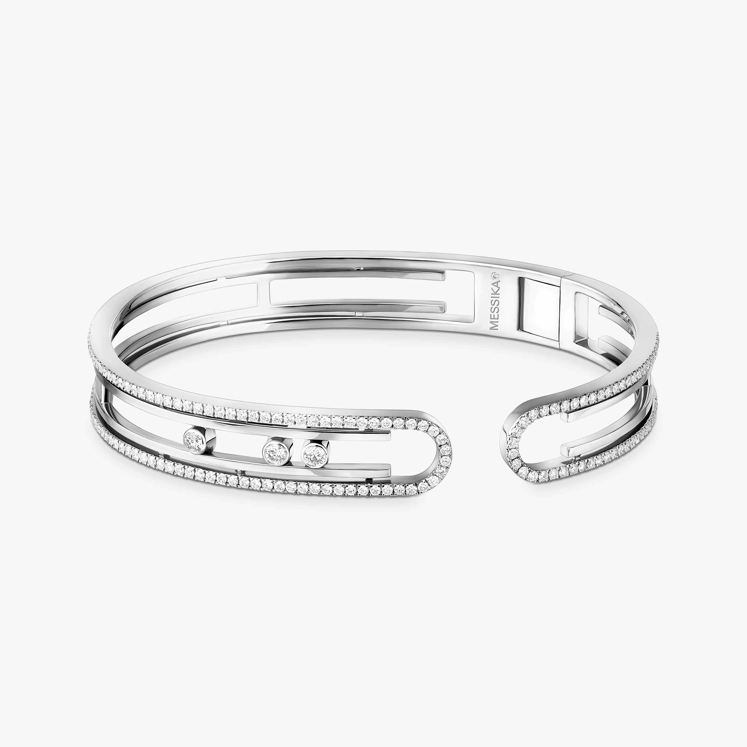 ムーヴ テンス》 ホワイトゴールド＆ダイヤモンド バングル|メシカ