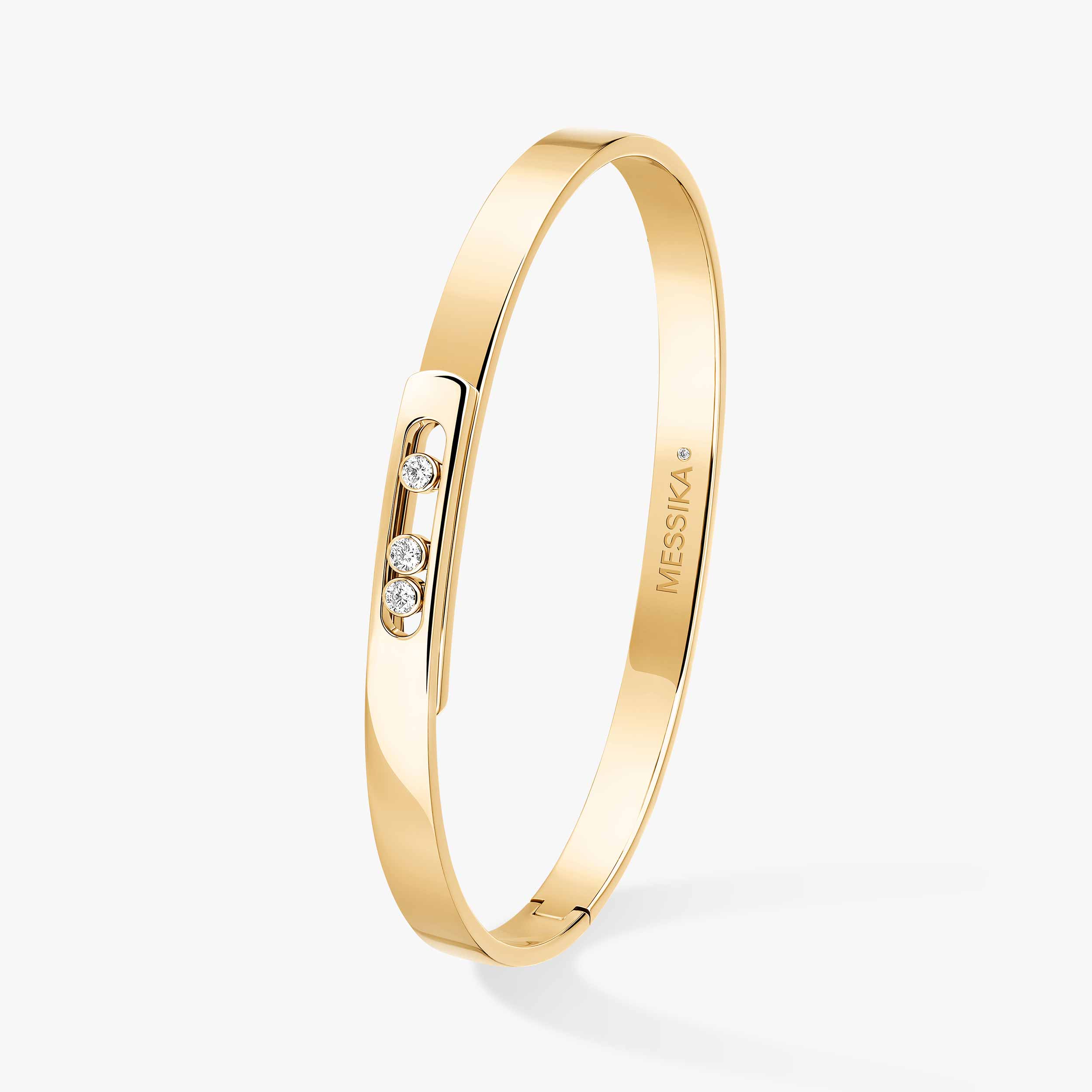 Yellow Gold Diamond Bangle Bracelet Move Noa | Messika 10092-WG