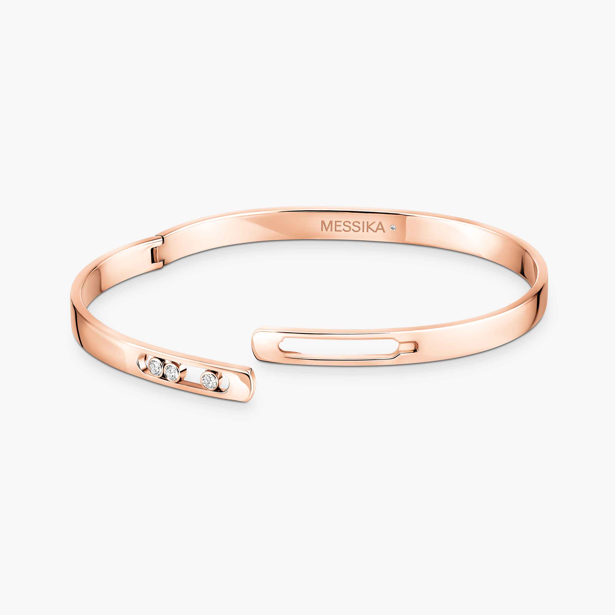 Pink Gold Diamond Bangle Bracelet Move Noa | Messika 10092-WG