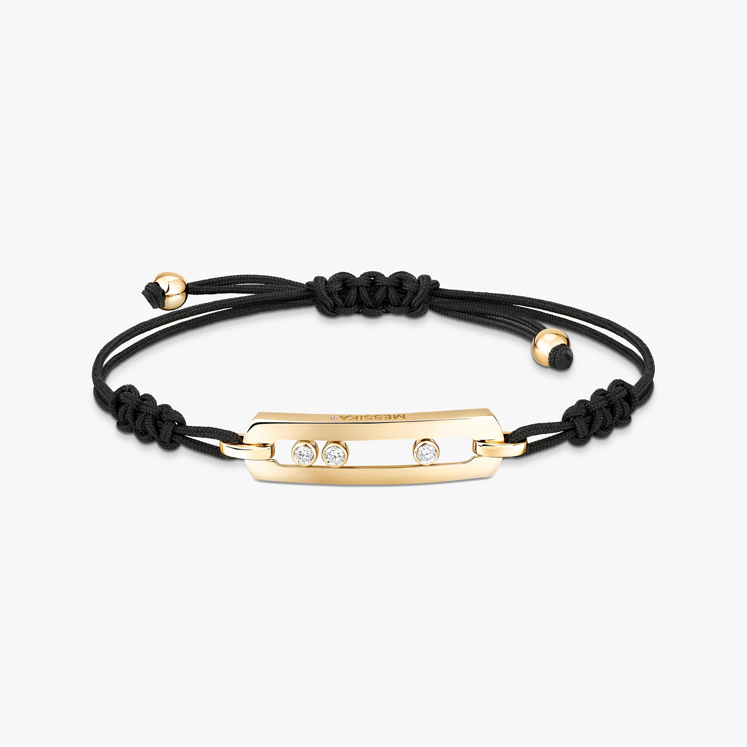 Large Yellow Gold Diamond Bracelet Move Cord | Messika 05311-YG