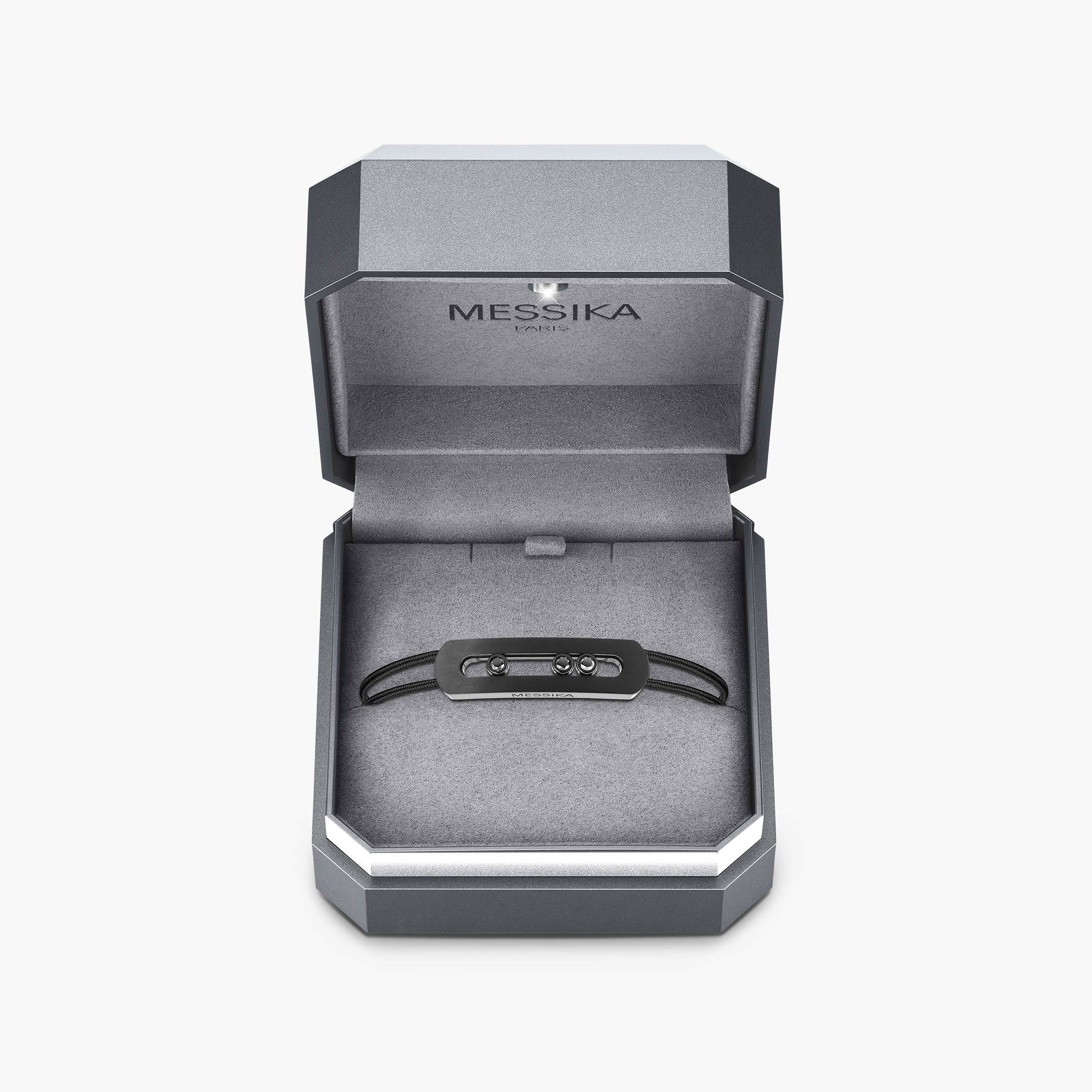 Black Titanium Diamond Cord Bracelet Move Titanium | Messika 10830-TB