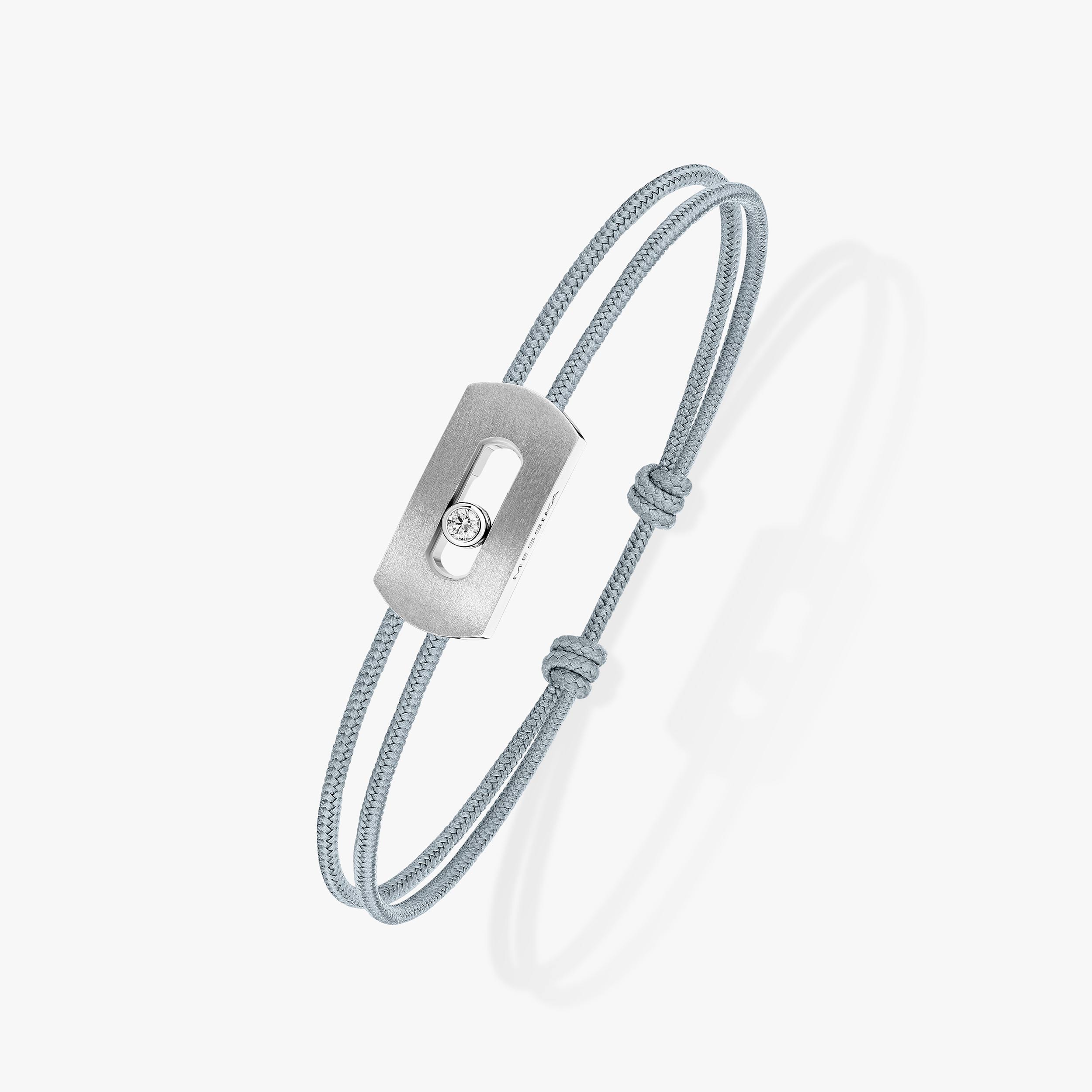 Move Titanium Diamond Gray Cord Bracelet in Natural Titanium