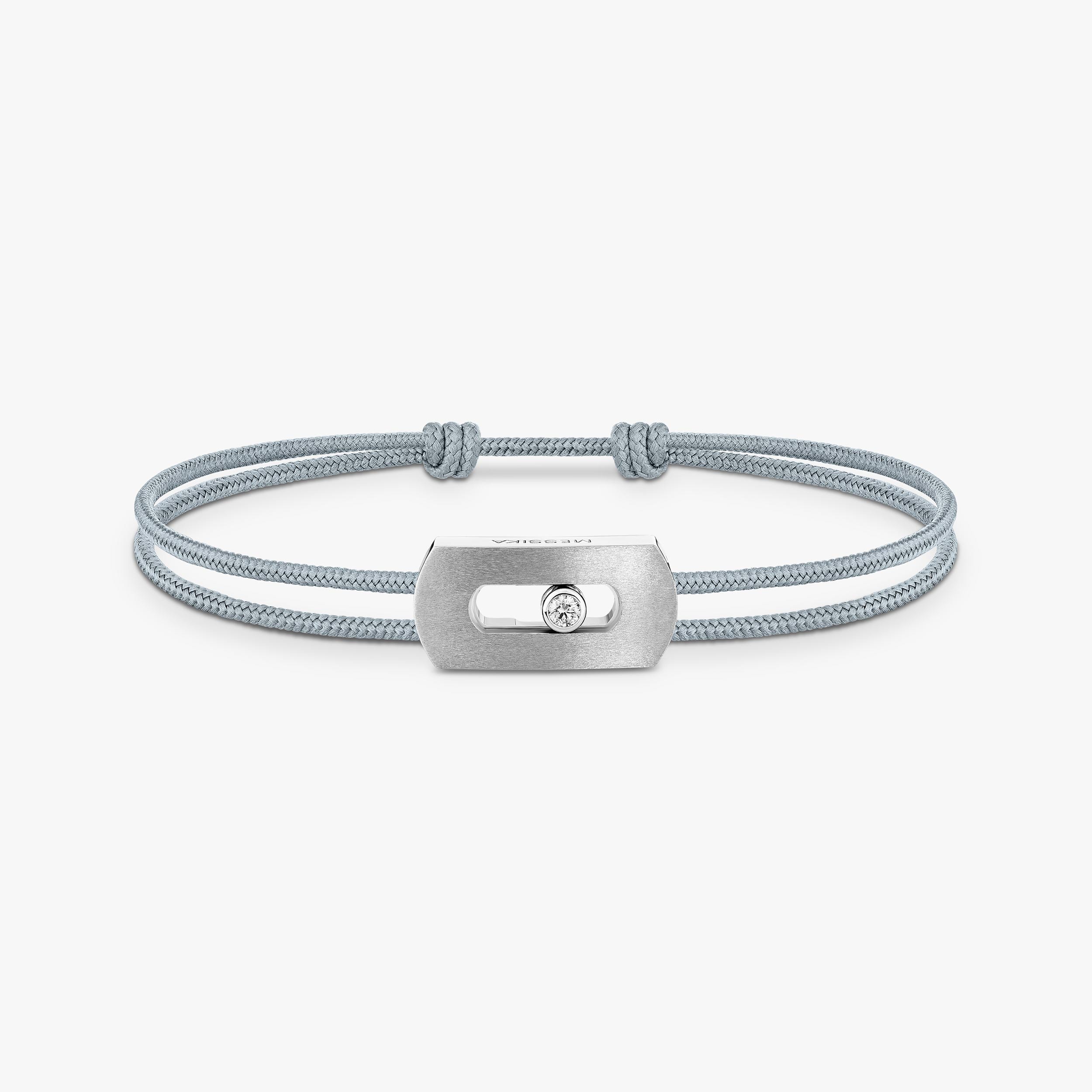 Move Titanium Diamond Gray Cord Bracelet in Natural Titanium