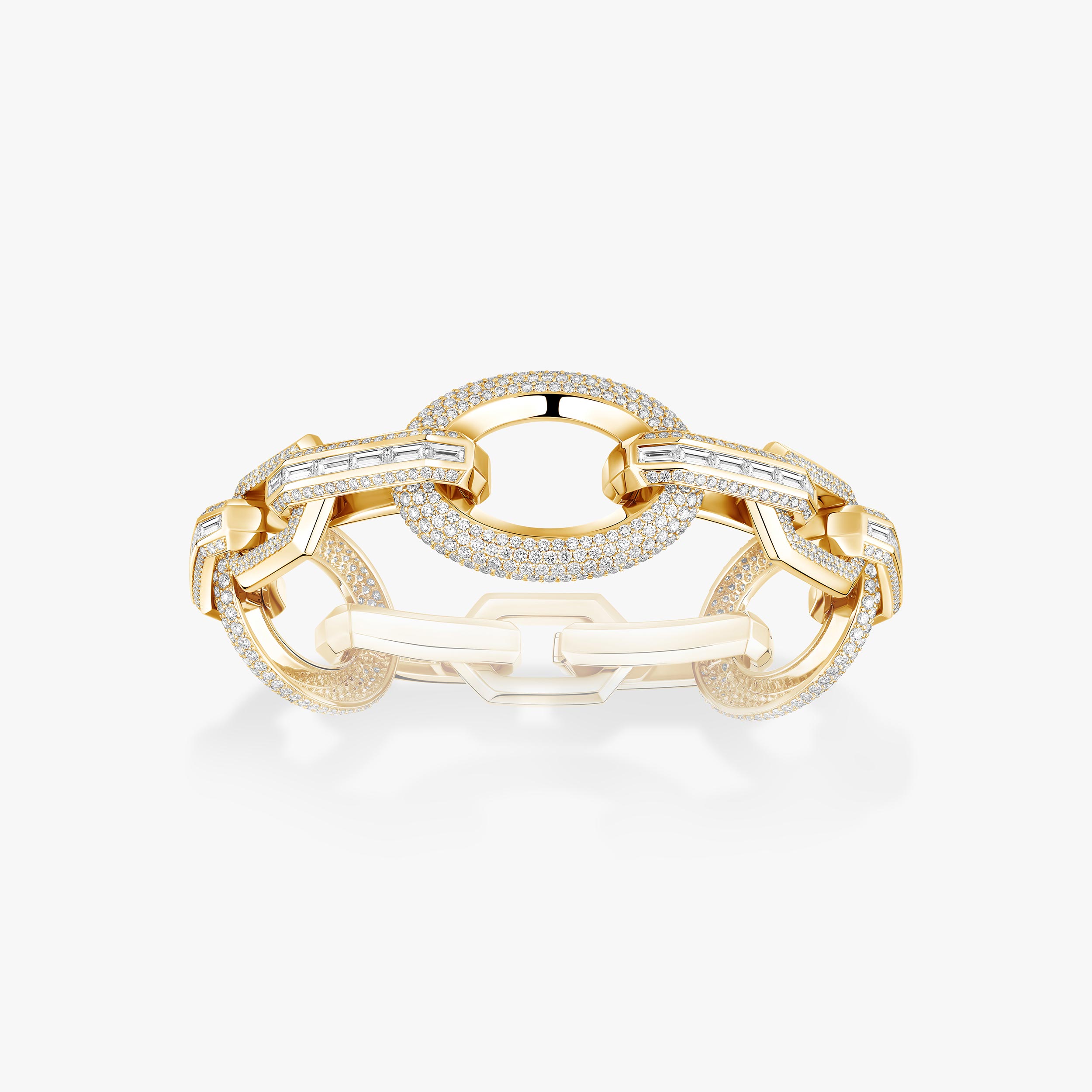 Groove Diamond Bracelet in Yellow Gold | Messika 13498-YG