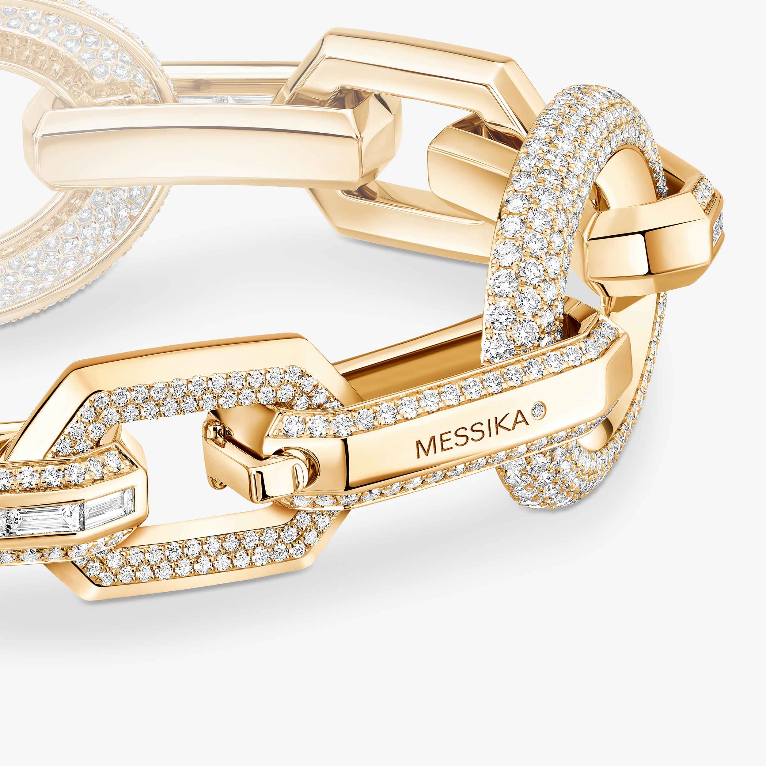 Groove Diamond Bracelet in Yellow Gold | Messika 13498-YG
