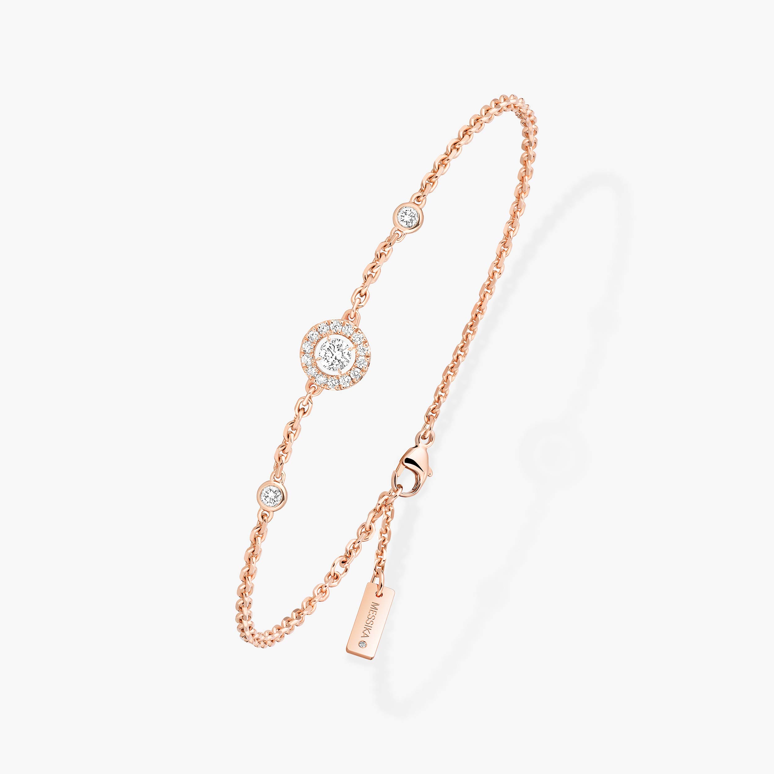 ジョイ》 ピンクゴールド＆ダイヤモンド ブレスレット XS | メシカ