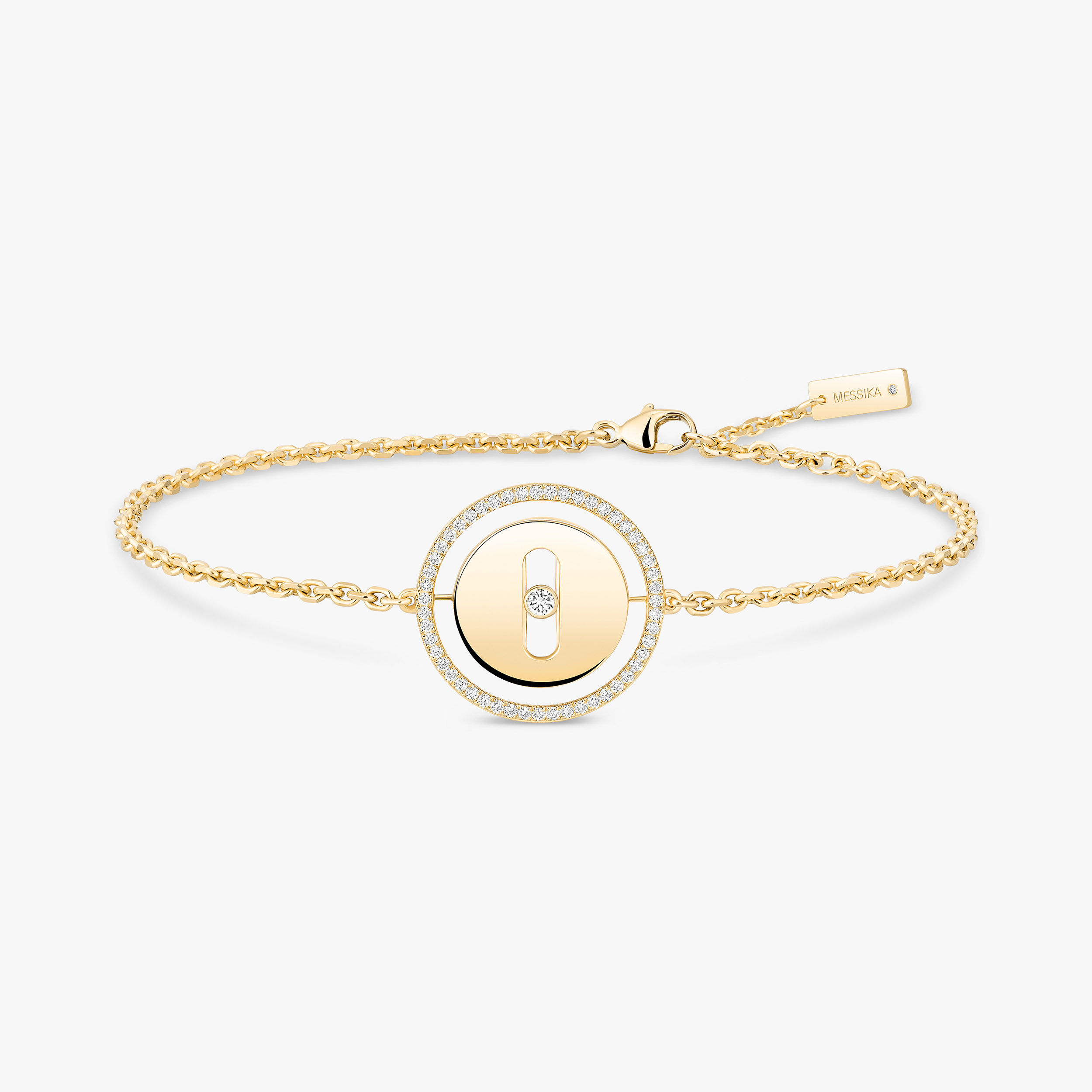 ラッキー ムーヴ》 イエローゴールド＆ダイヤモンド チェーン