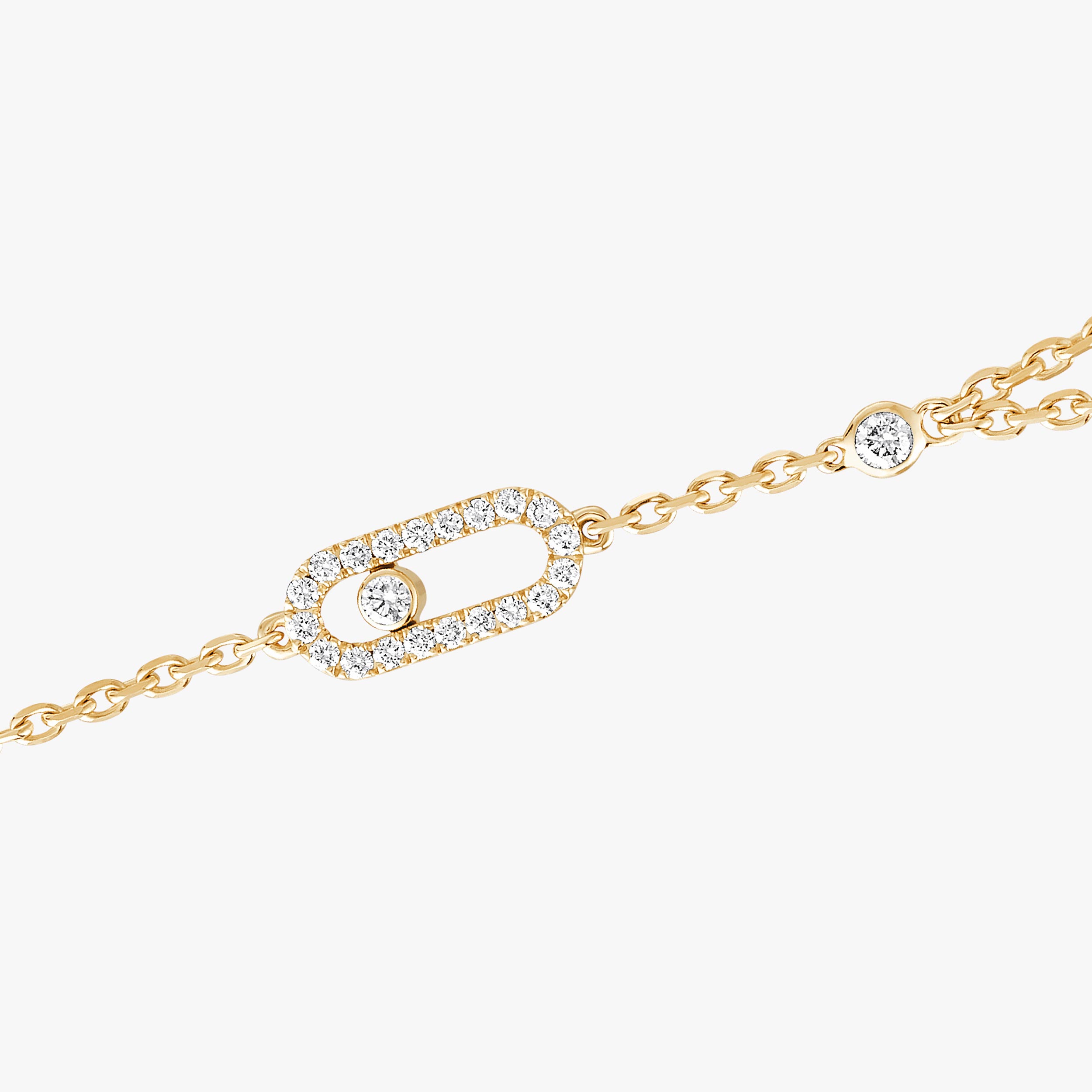 ムーヴ ウノ》 イエローゴールド ダイヤモンド ブレスレット | メシカ