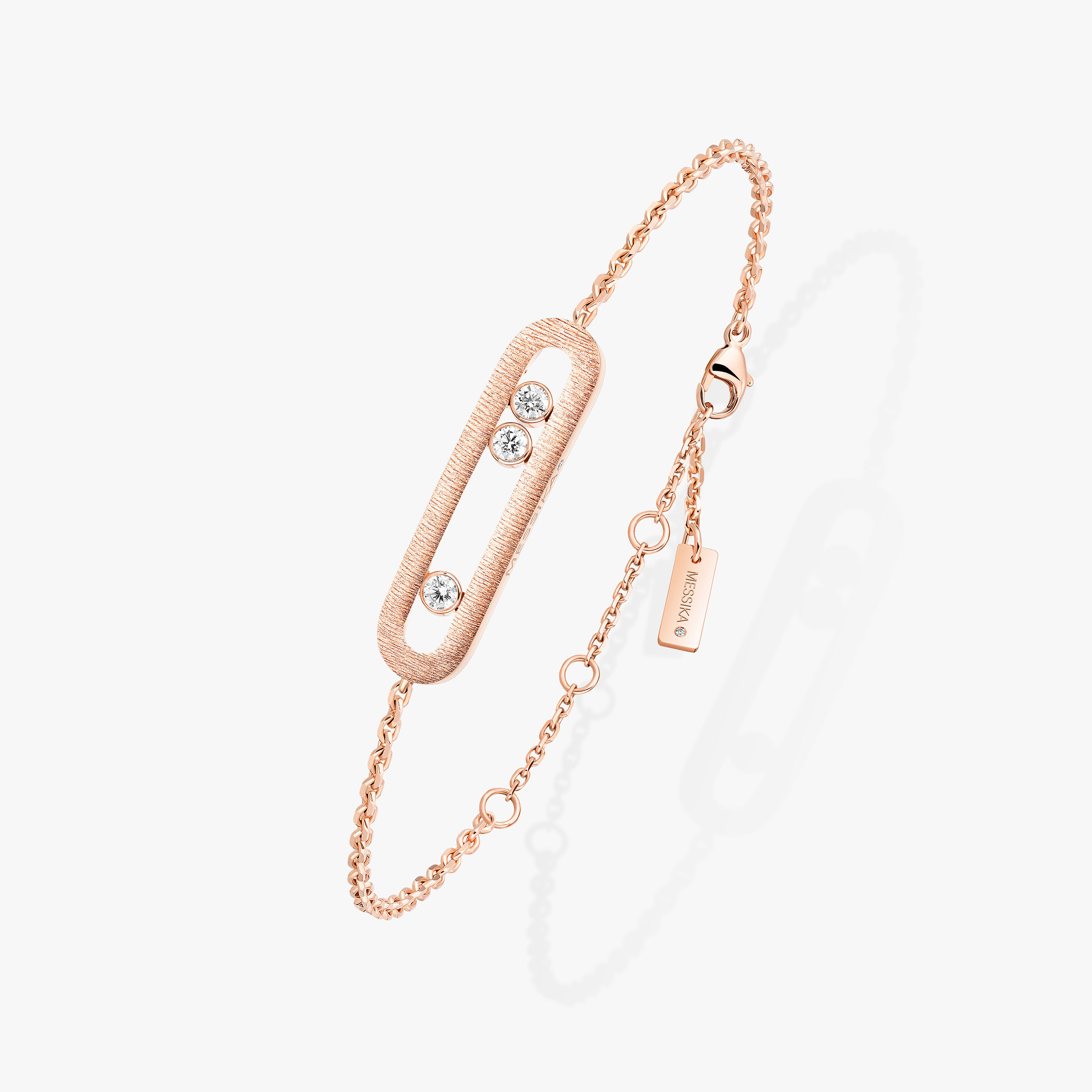 MESSIKA care(s) ブレスレット ピンクゴールド Move Classique Ciselé Diamond Bracelet in Pink Gold | Messika 14586-PG