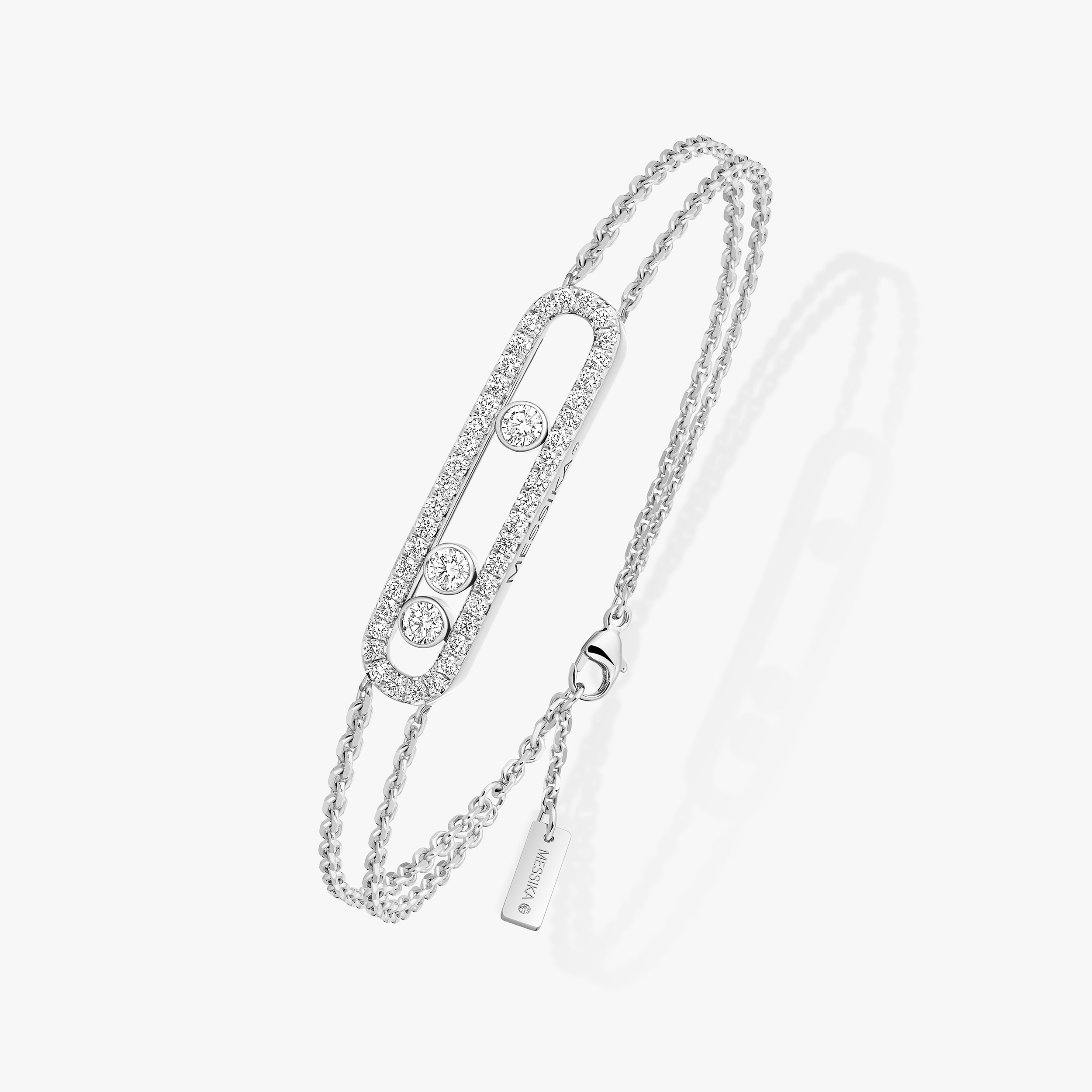 White Gold Diamond Pavé Bracelet Move | Messika 03995-WG