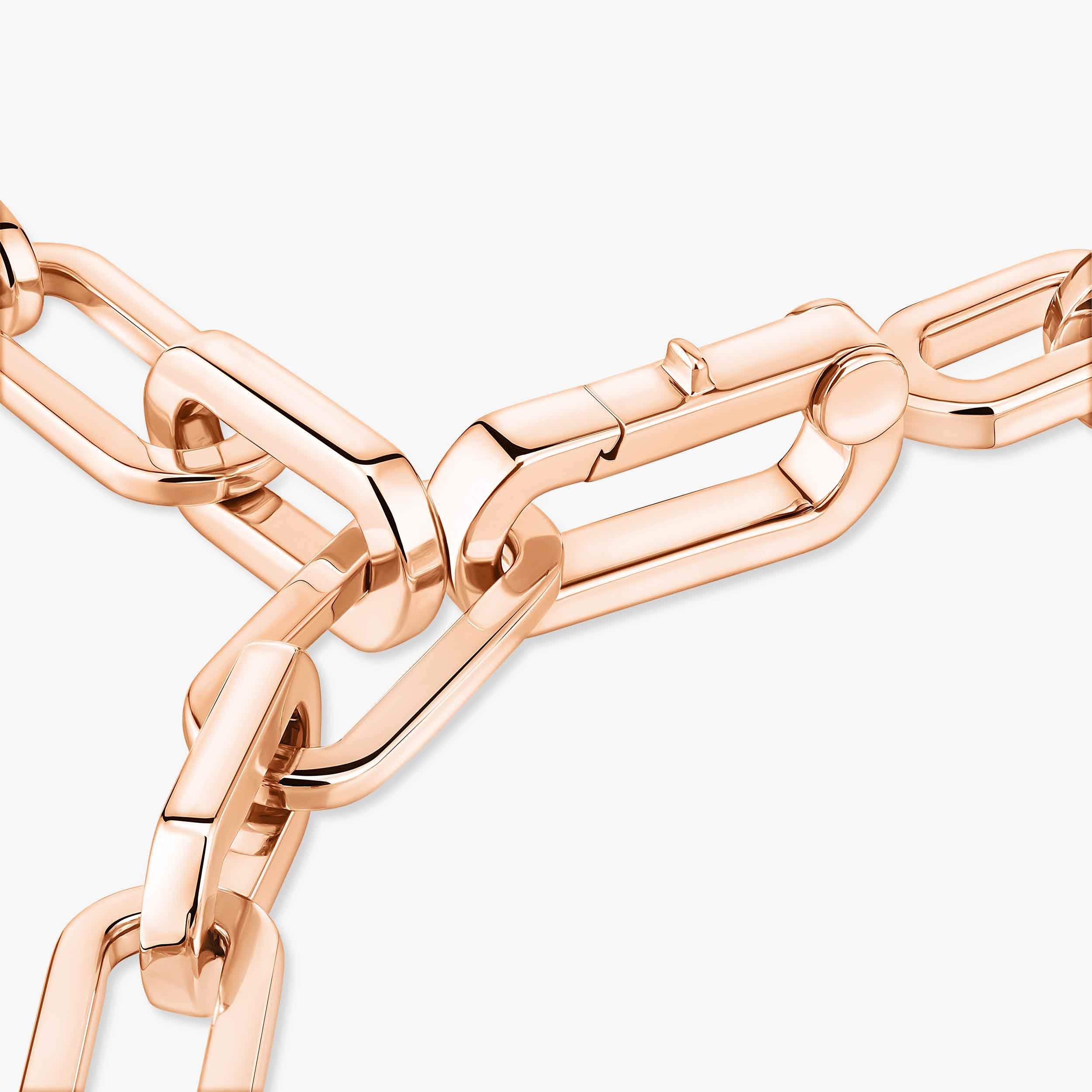 Move Link Diamond Bracelet in Pink Gold | Messika 12576-PG