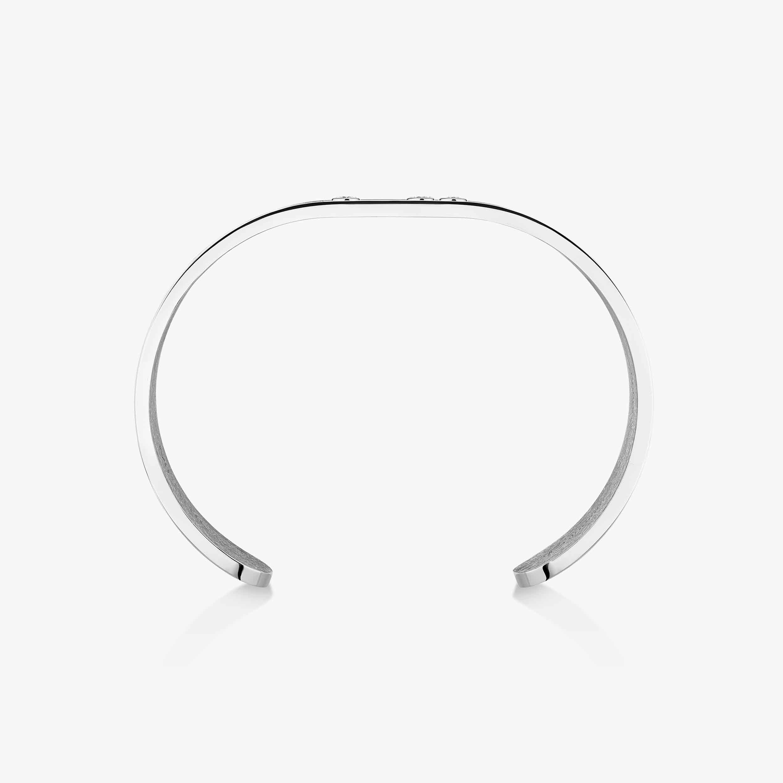 Natural Titanium & White Diamond Bangle Bracelet for Men | Messika