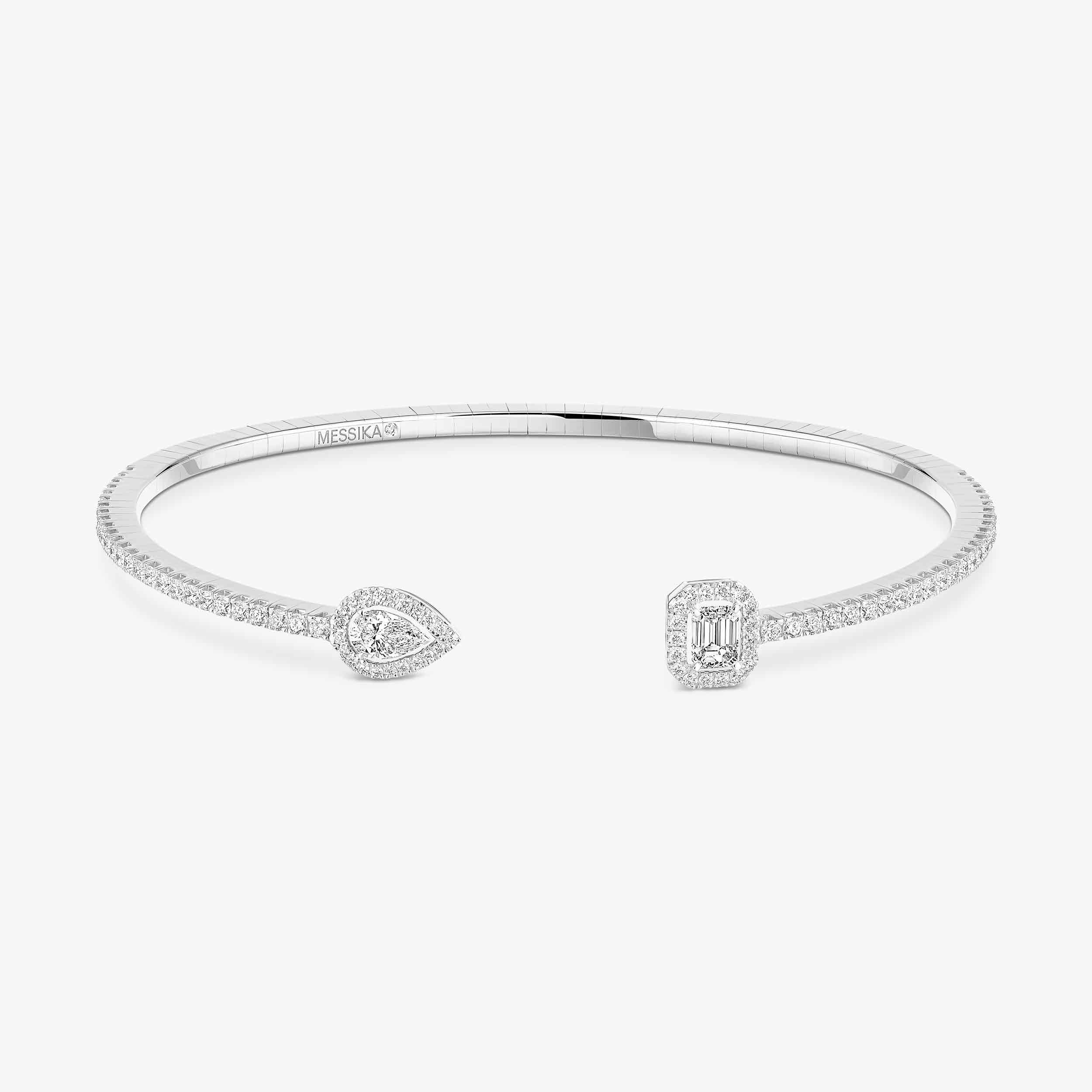 White Gold Diamond Bracelet 0,15ct My Twin Skinny Toi & Moi