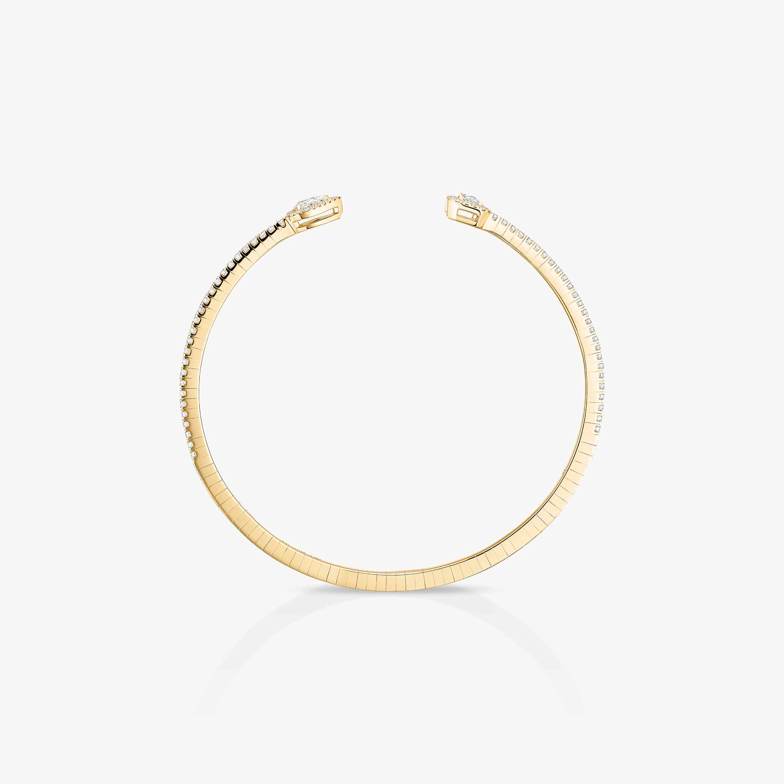 Yellow Gold Diamond Bracelet 0,15ct My Twin Skinny Toi & Moi