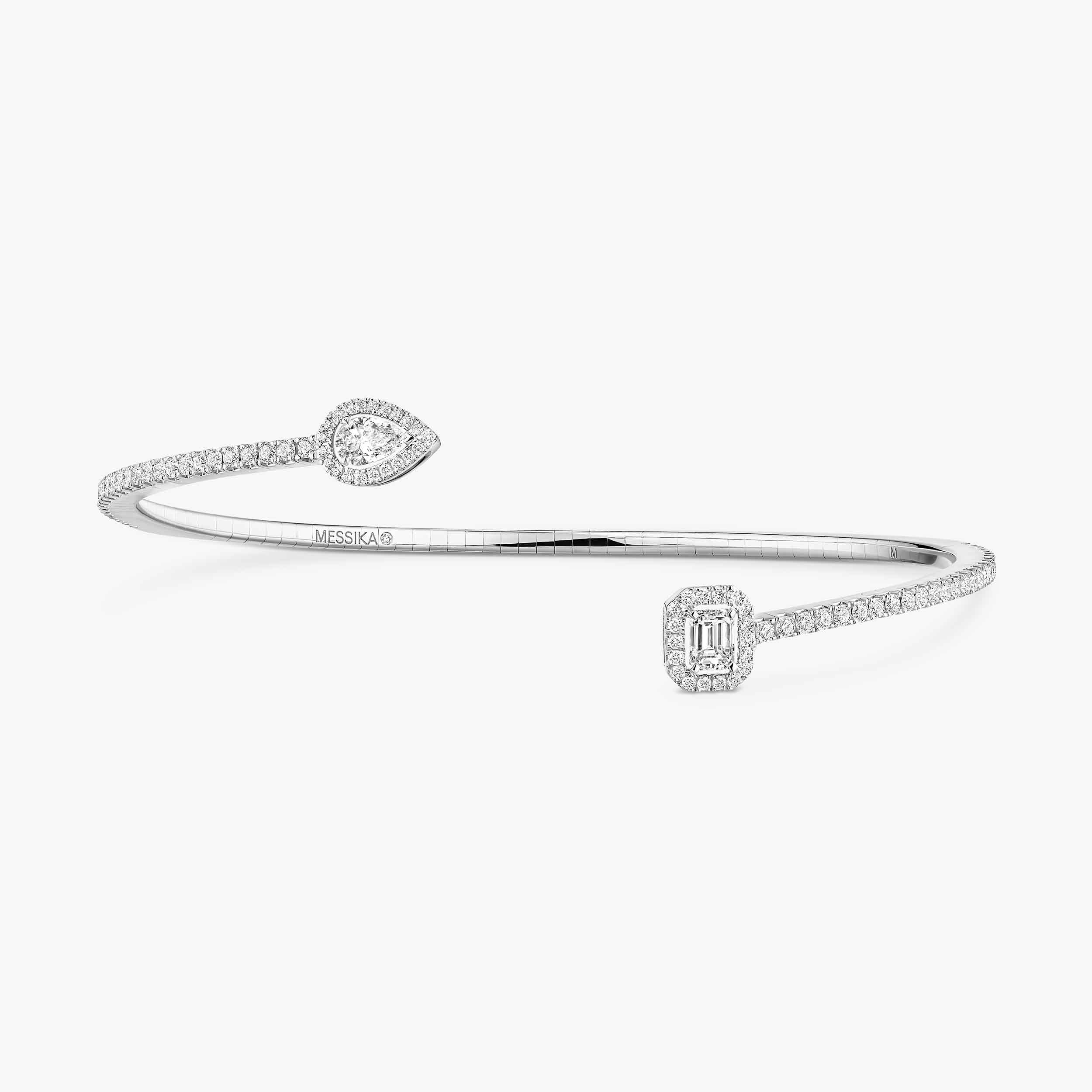 White Gold Diamond Bracelet 0,15ct My Twin Skinny Toi & Moi