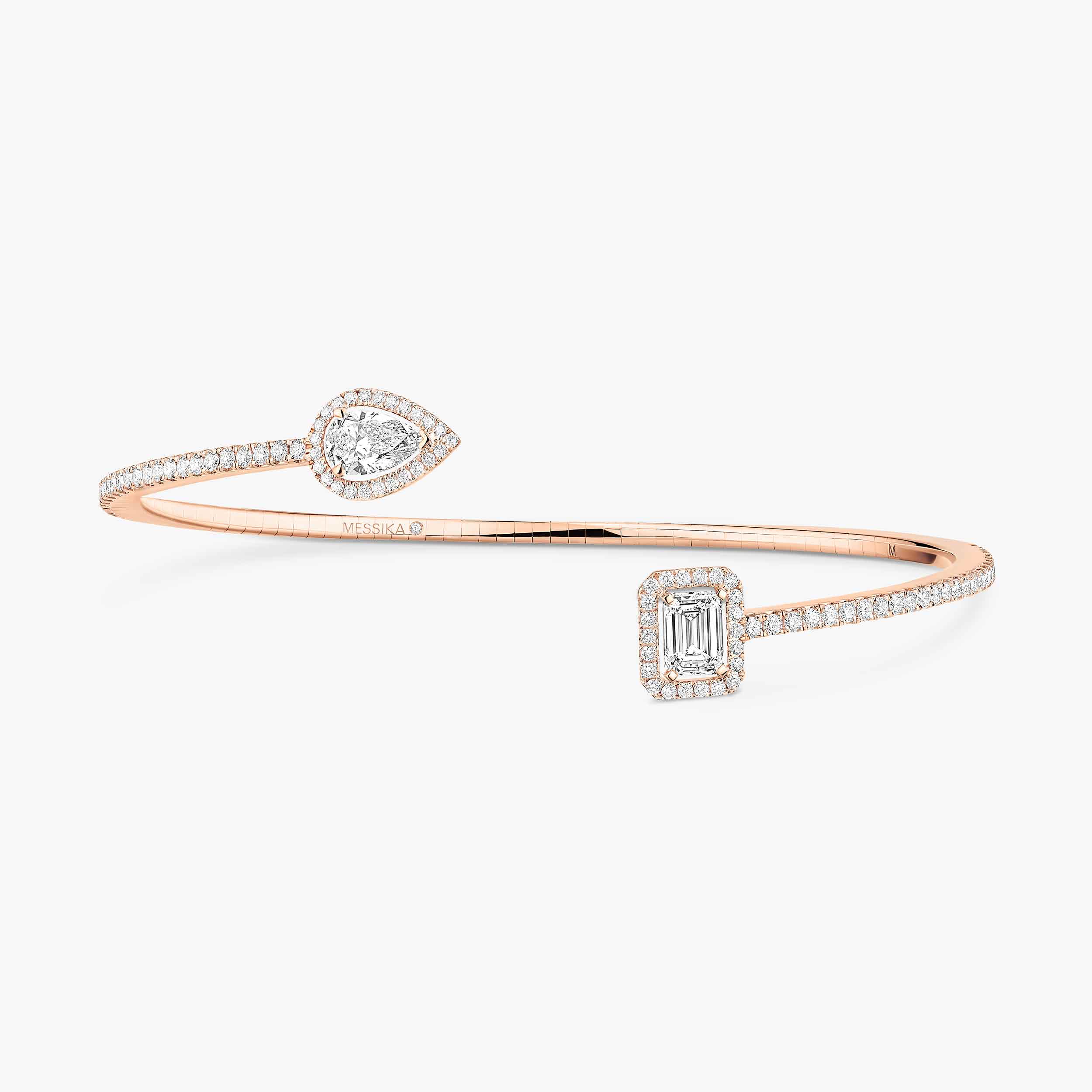 Pink Gold Diamond Bracelet 0,40ct My Twin Skinny Toi & Moi