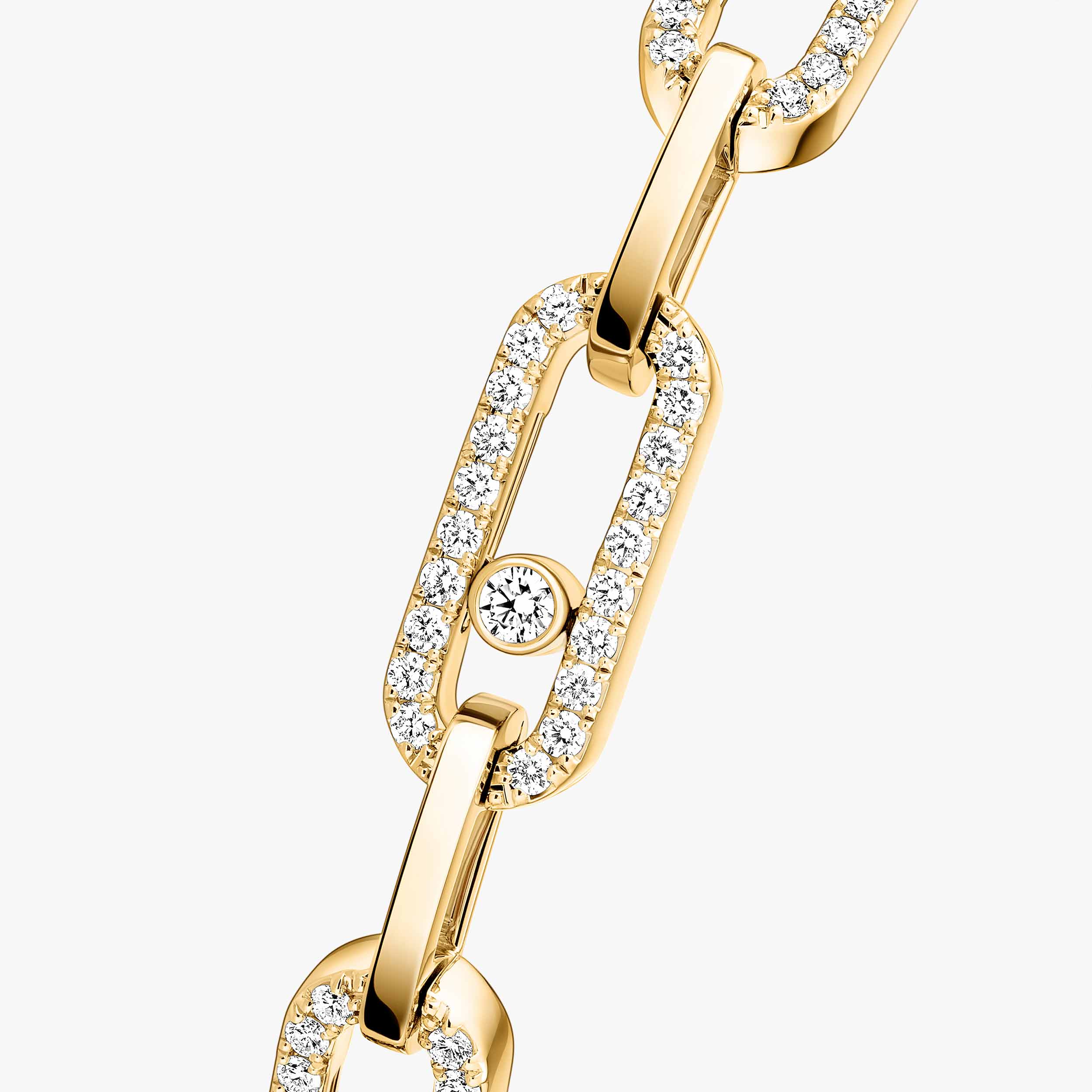 Move Link Diamond Bracelet in Yellow Gold | Messika 12187-YG