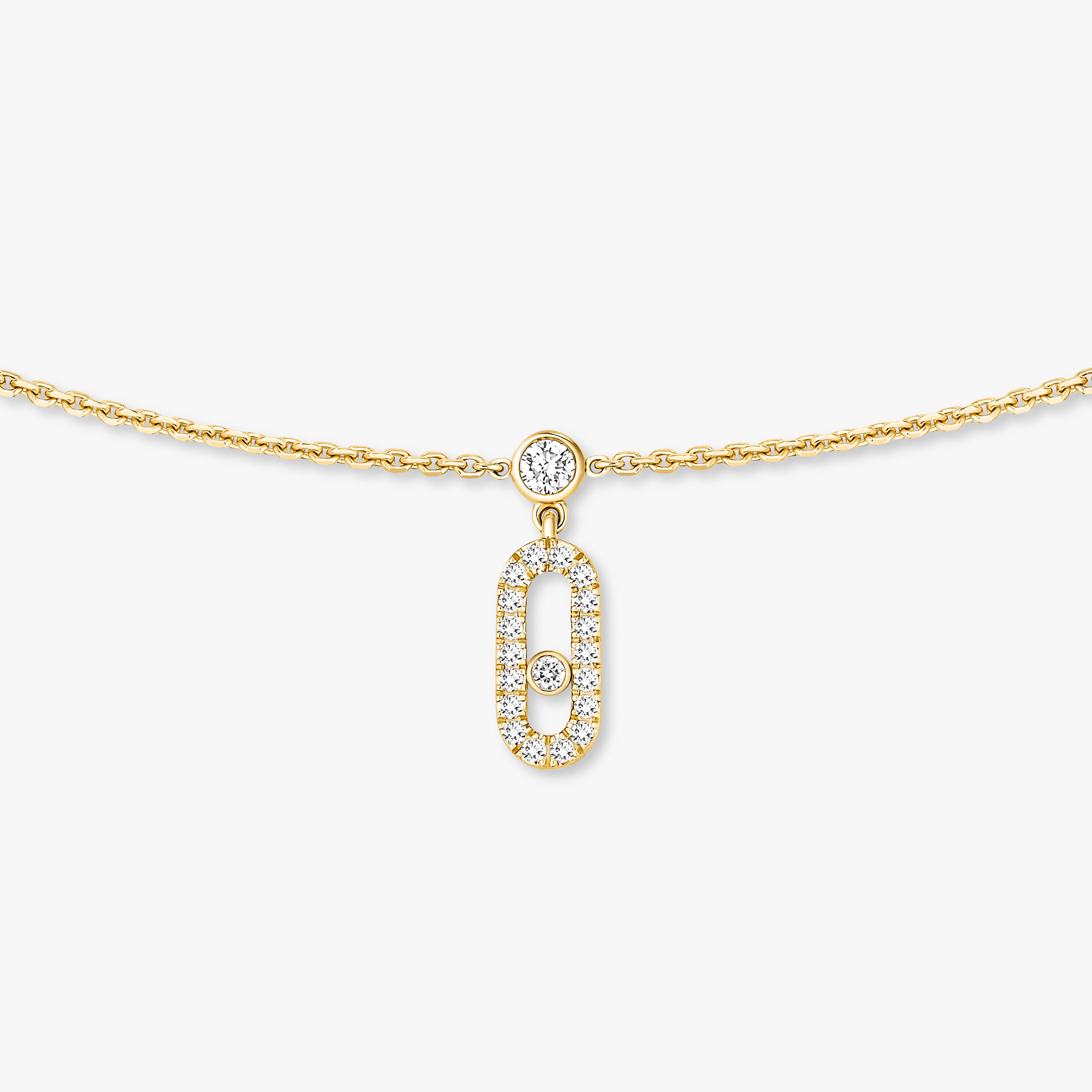 Move Uno Diamond Necklace in Yellow Gold | Messika 12150-YG