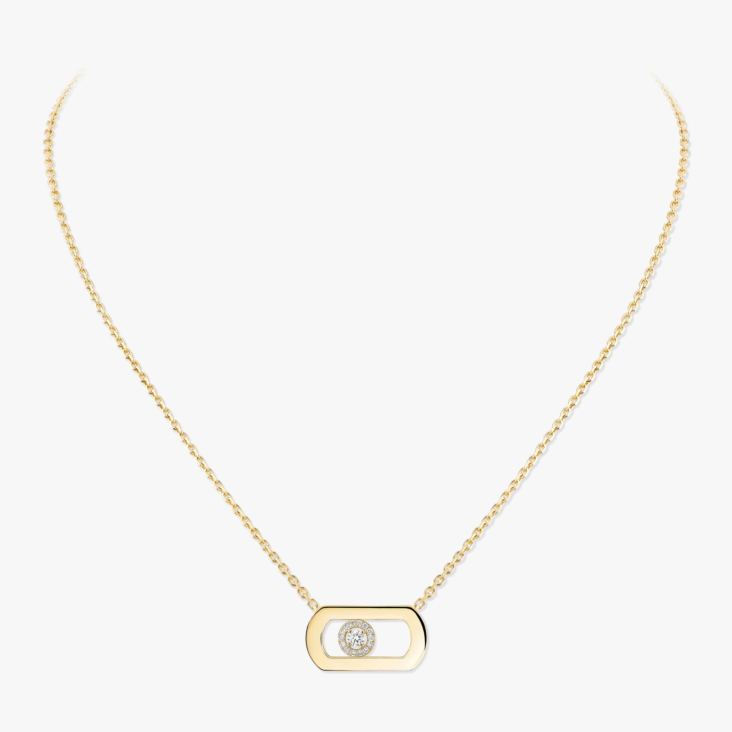 So Move Diamond Necklace in Yellow Gold | Messika 12944-YG