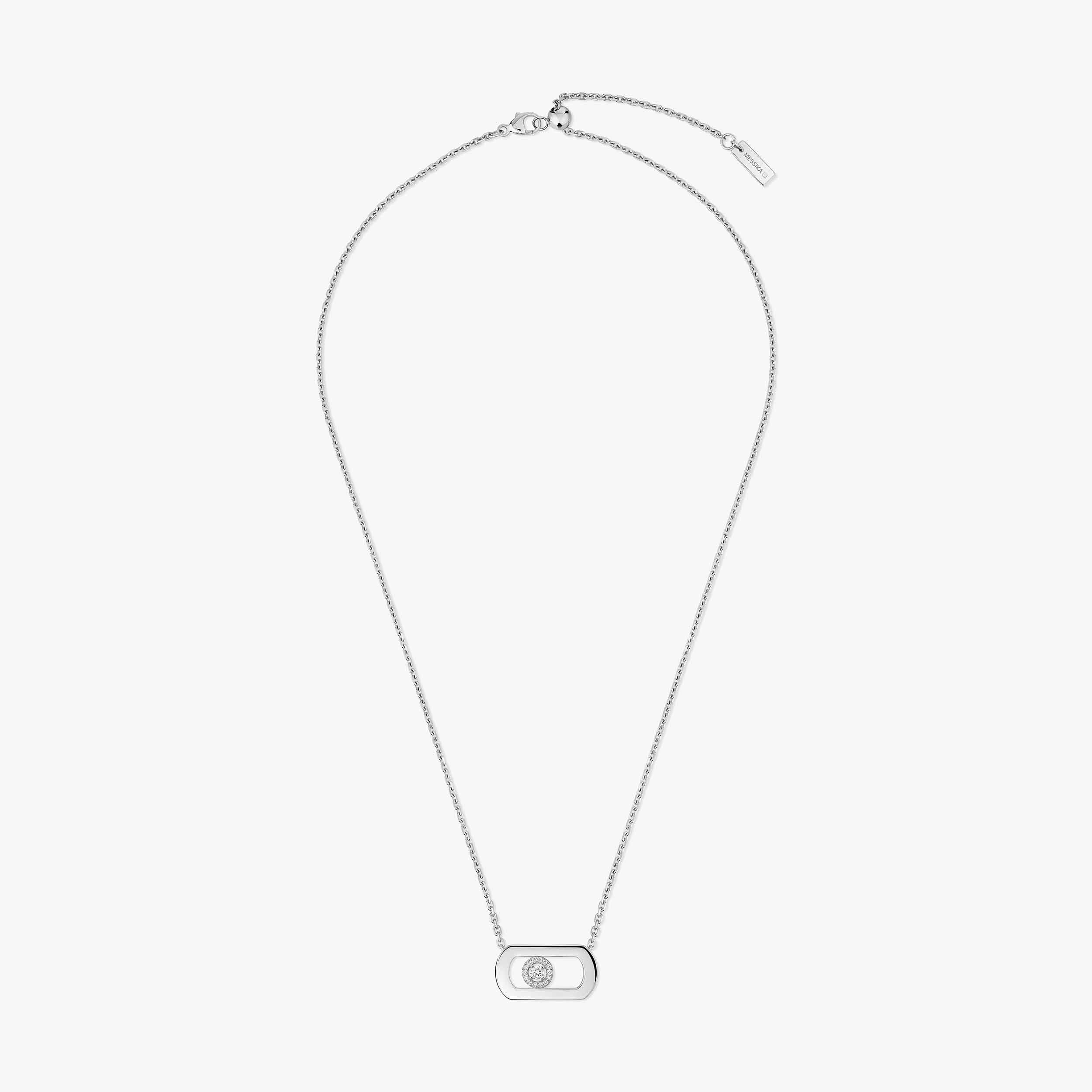 So Move Diamond Necklace in White Gold | Messika 12944-WG