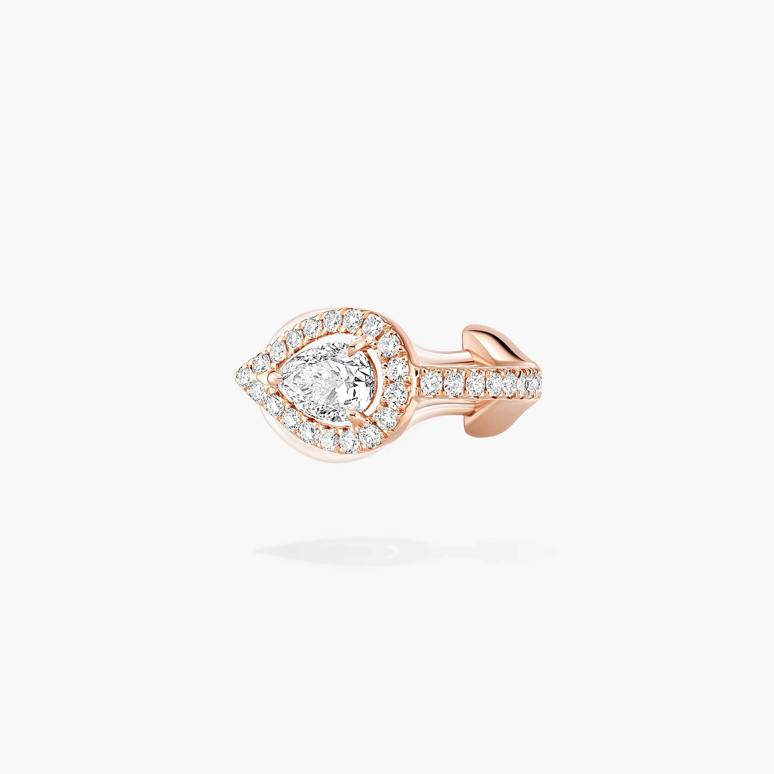 Pink Gold Single Diamond Clip Earring My Twin | Messika 07442-WG
