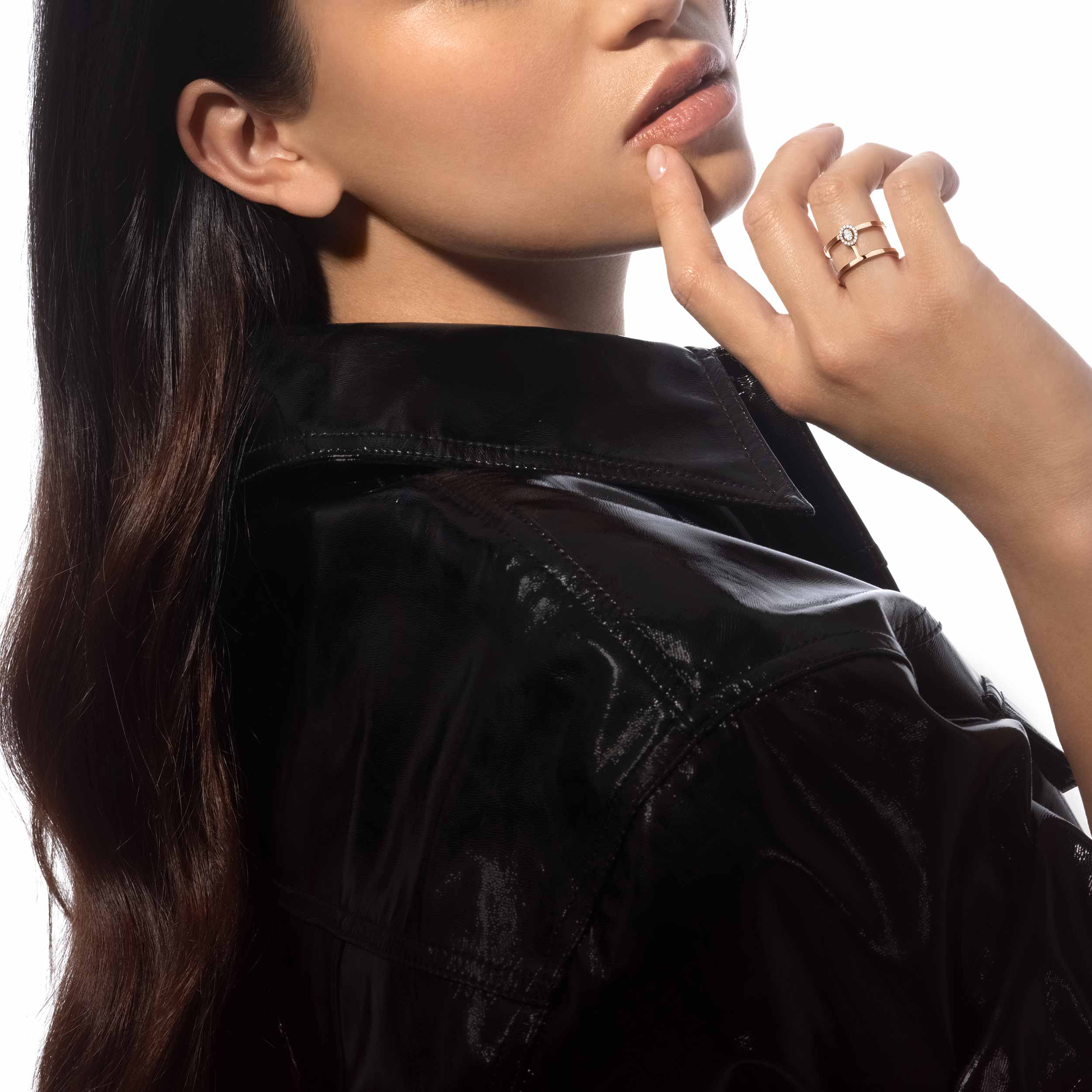 グラマゾン》 ピンクゴールド＆ダイヤモンド 二連リング