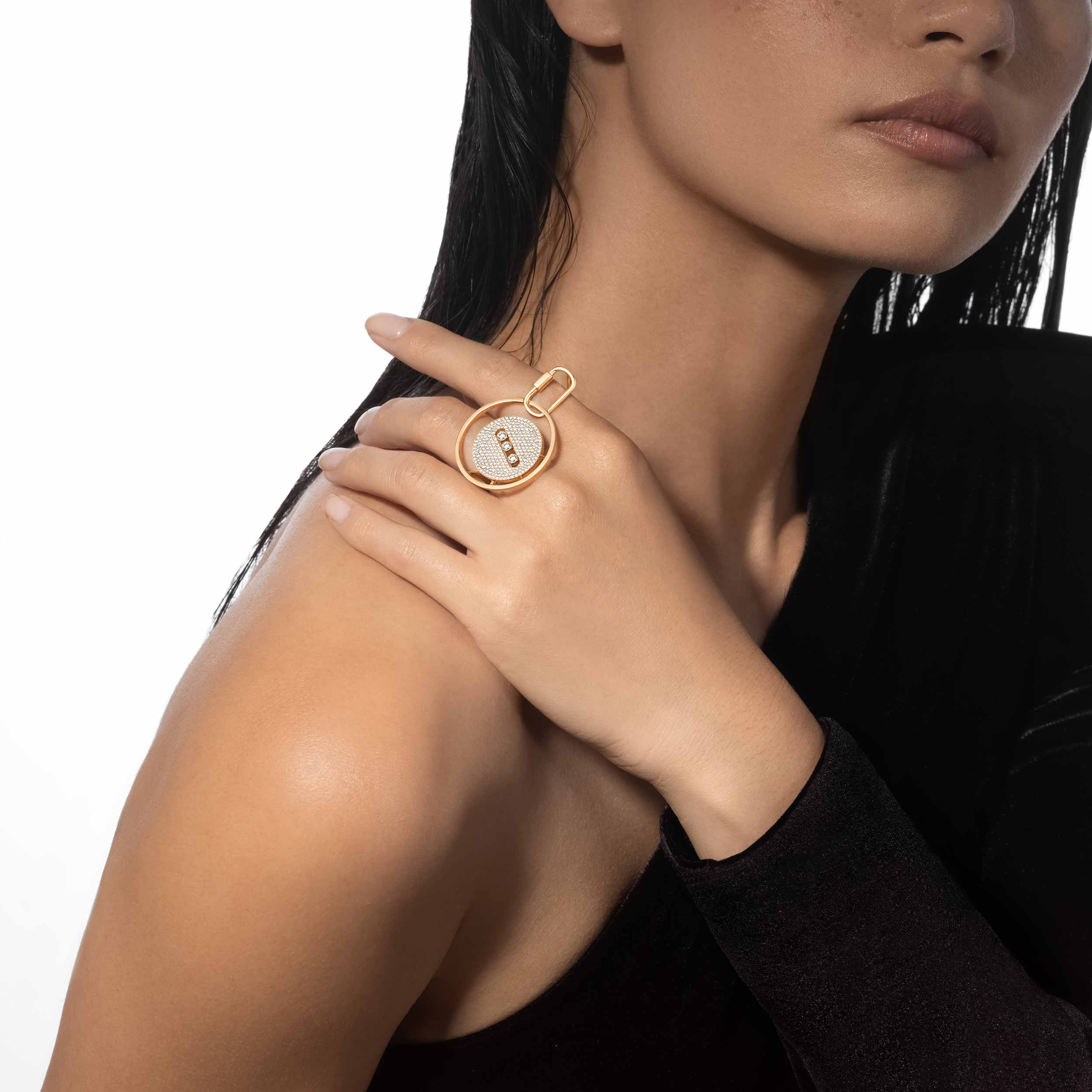 Bague Femme Or Jaune Diamant Lucky Move Mousqueton 10821-YG