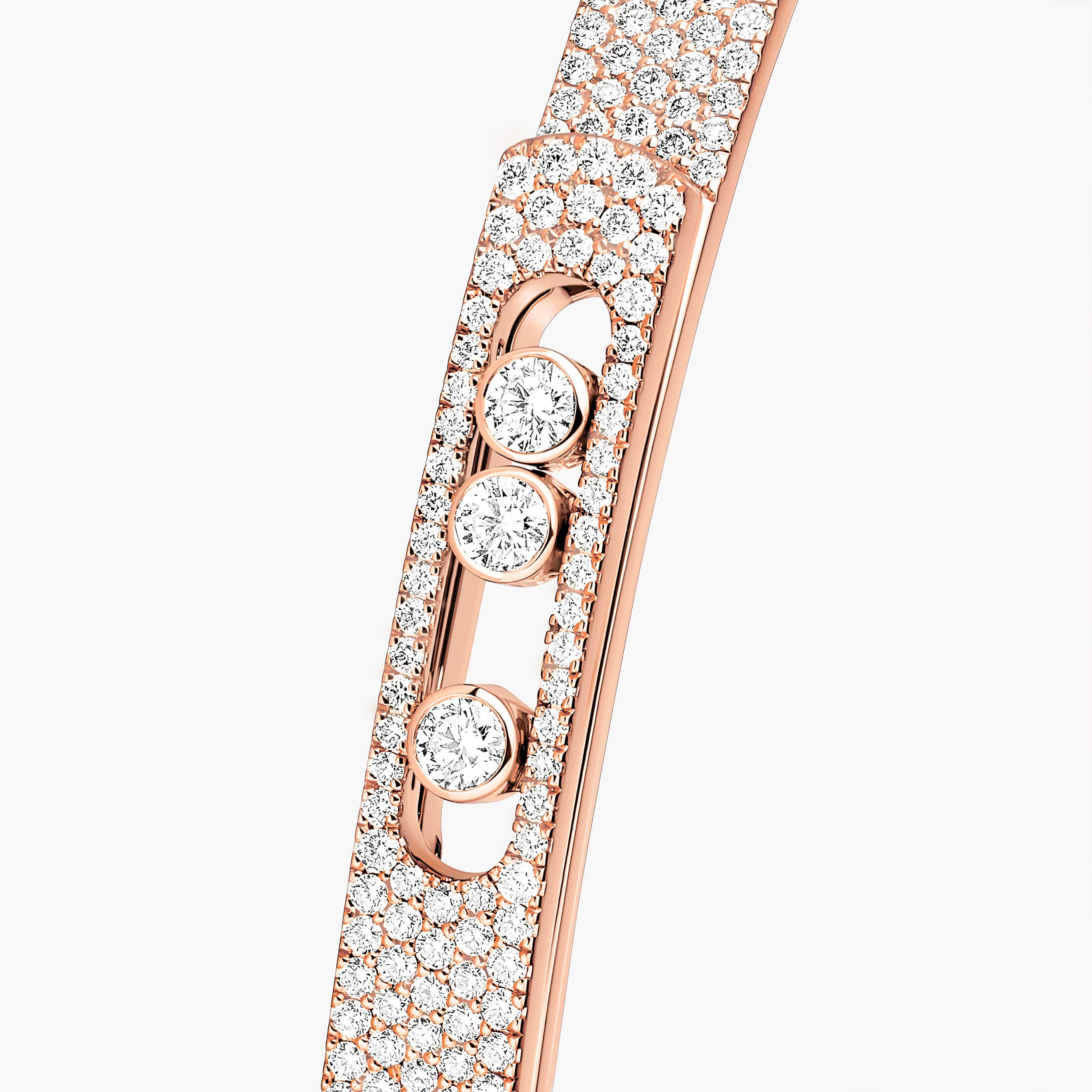 Move Noa SM Full Pavé Bangle Pink Gold For Her Diamond Bracelet 12721-PG