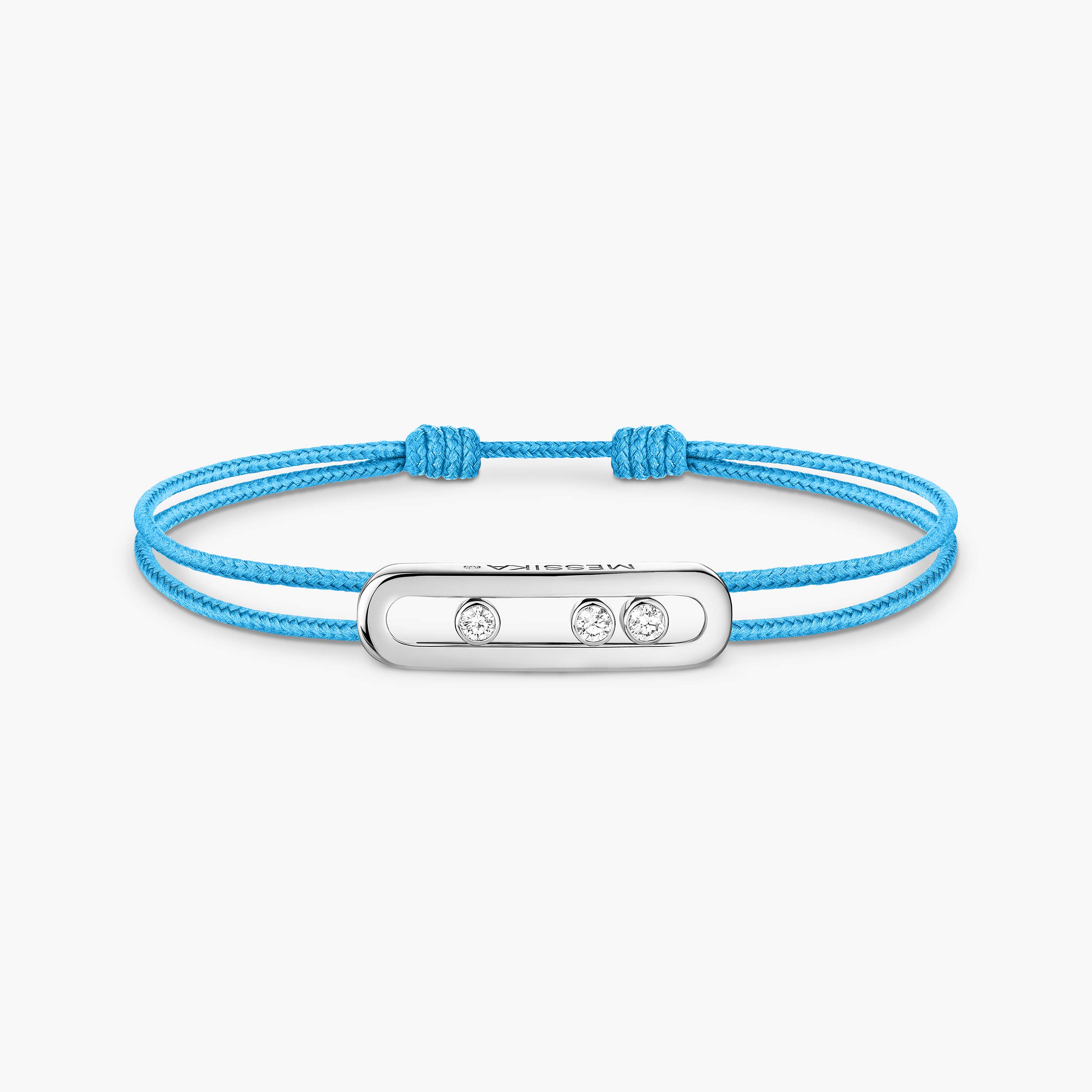 MESSIKA CARE(s) Diamond Blue Cord Bracelet in White Gold | Messika