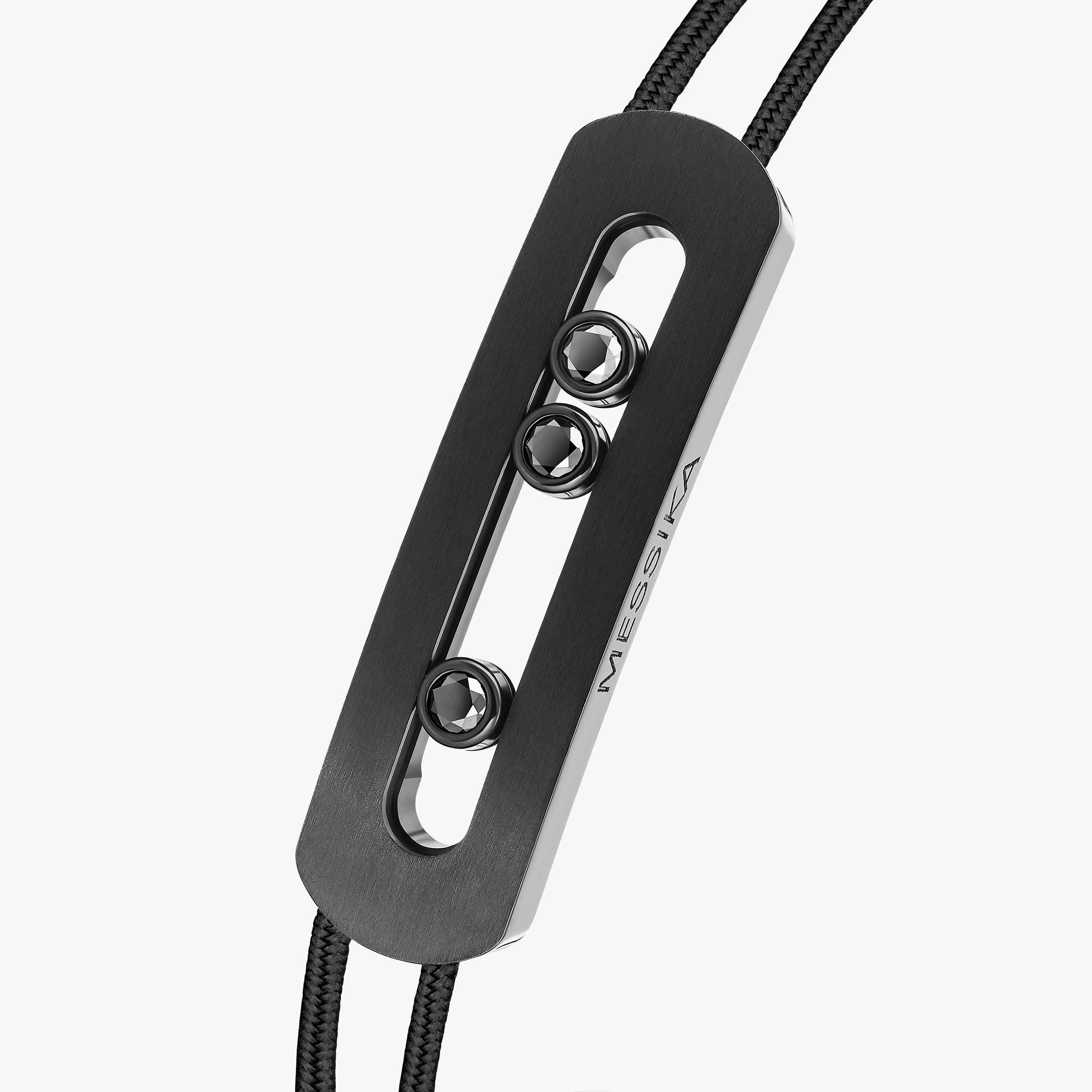 Black Titanium Diamond Cord Bracelet Move Titanium | Messika 10830-TB