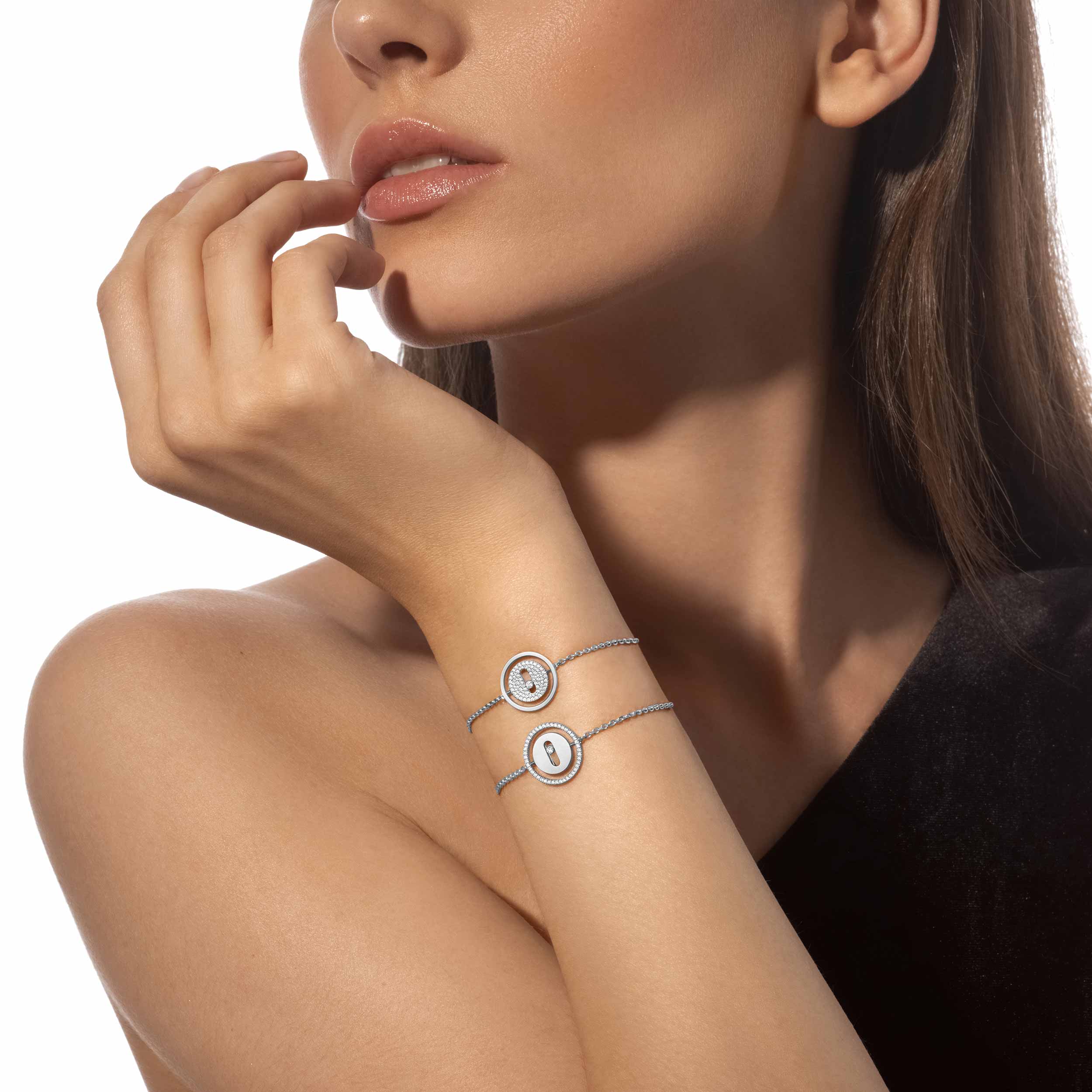 White Gold Diamond Chain Bracelet Lucky Move | Messika 07541-WG