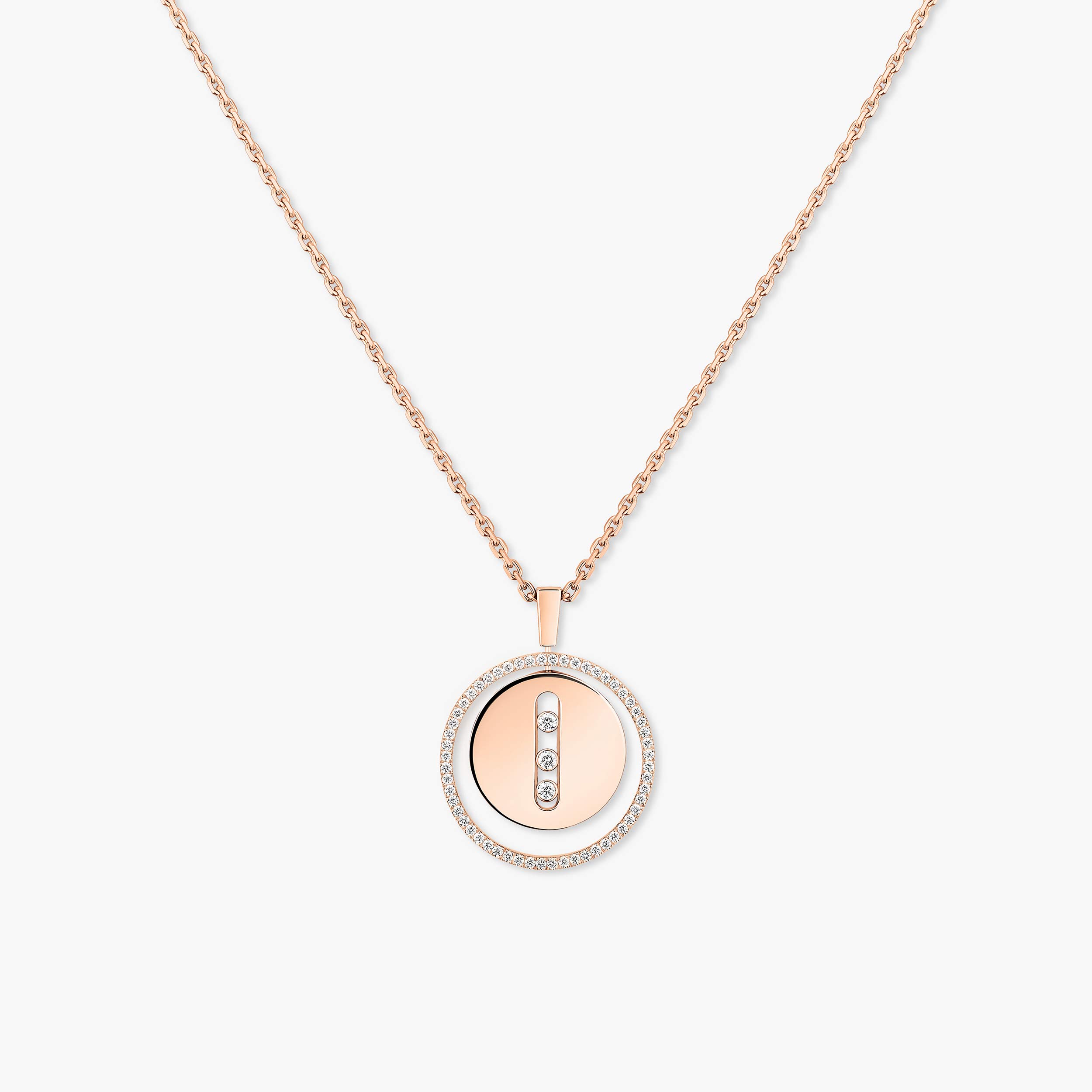 ラッキー ムーヴ》 ピンクゴールド＆ダイヤモンド ネックレス | メシカ