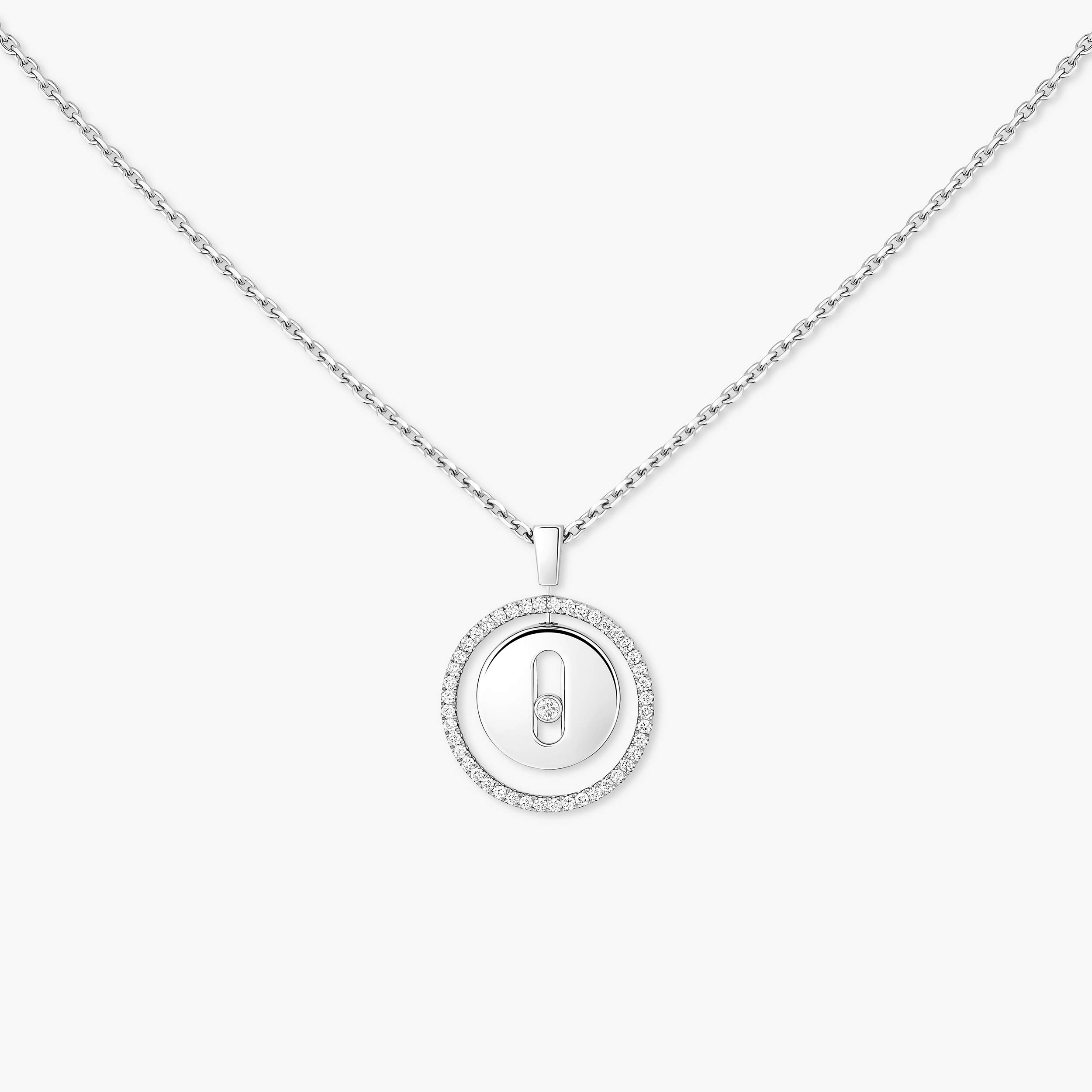 White Gold Diamond Necklace Lucky Move | Messika 07396-WG