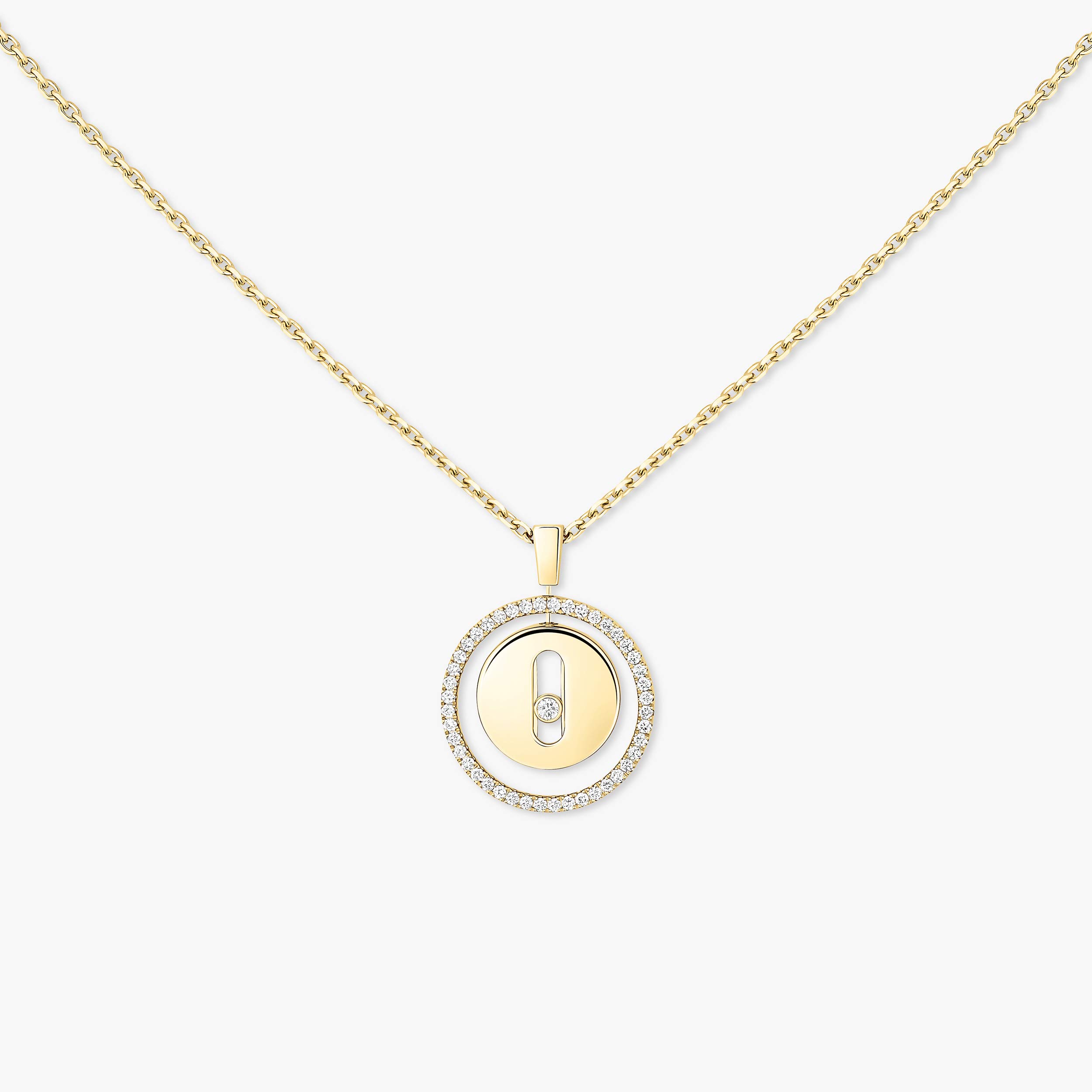 Yellow Gold Diamond Necklace Lucky Move | Messika 07396-YG