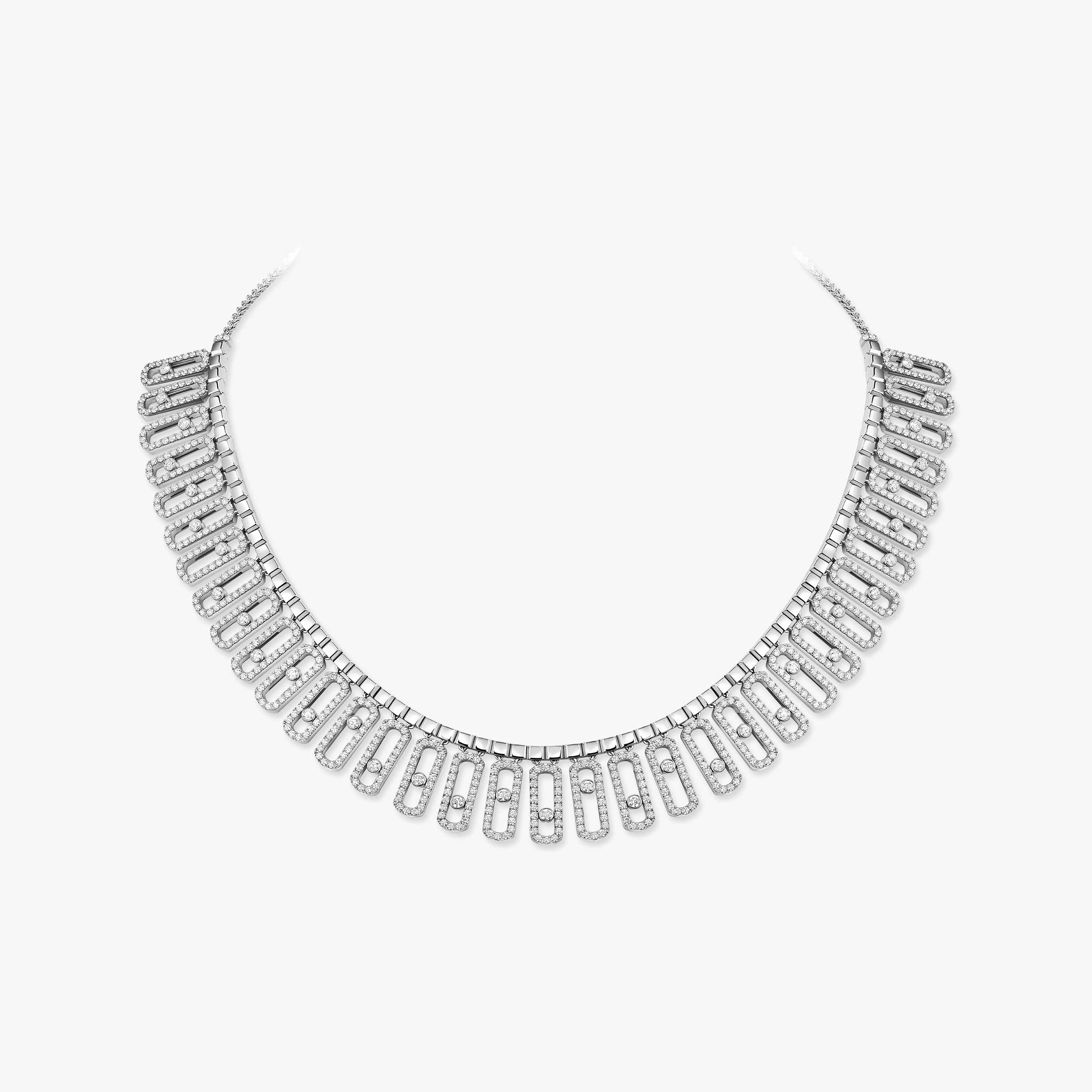 Move Iconica Diamond Pavé Necklace in White Gold | Messika 12699-WG