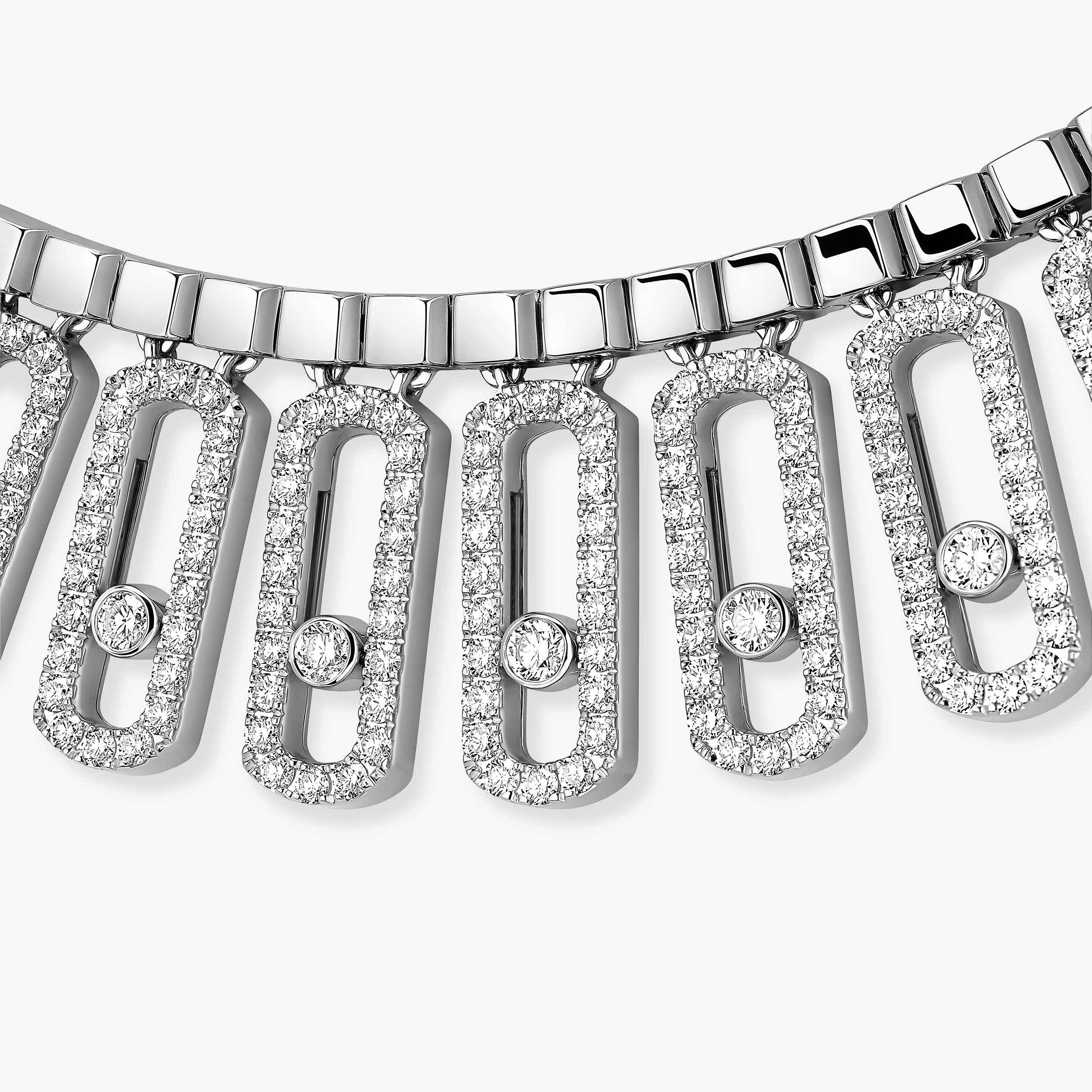 Move Iconica Diamond Pavé Necklace in White Gold | Messika 12699-WG