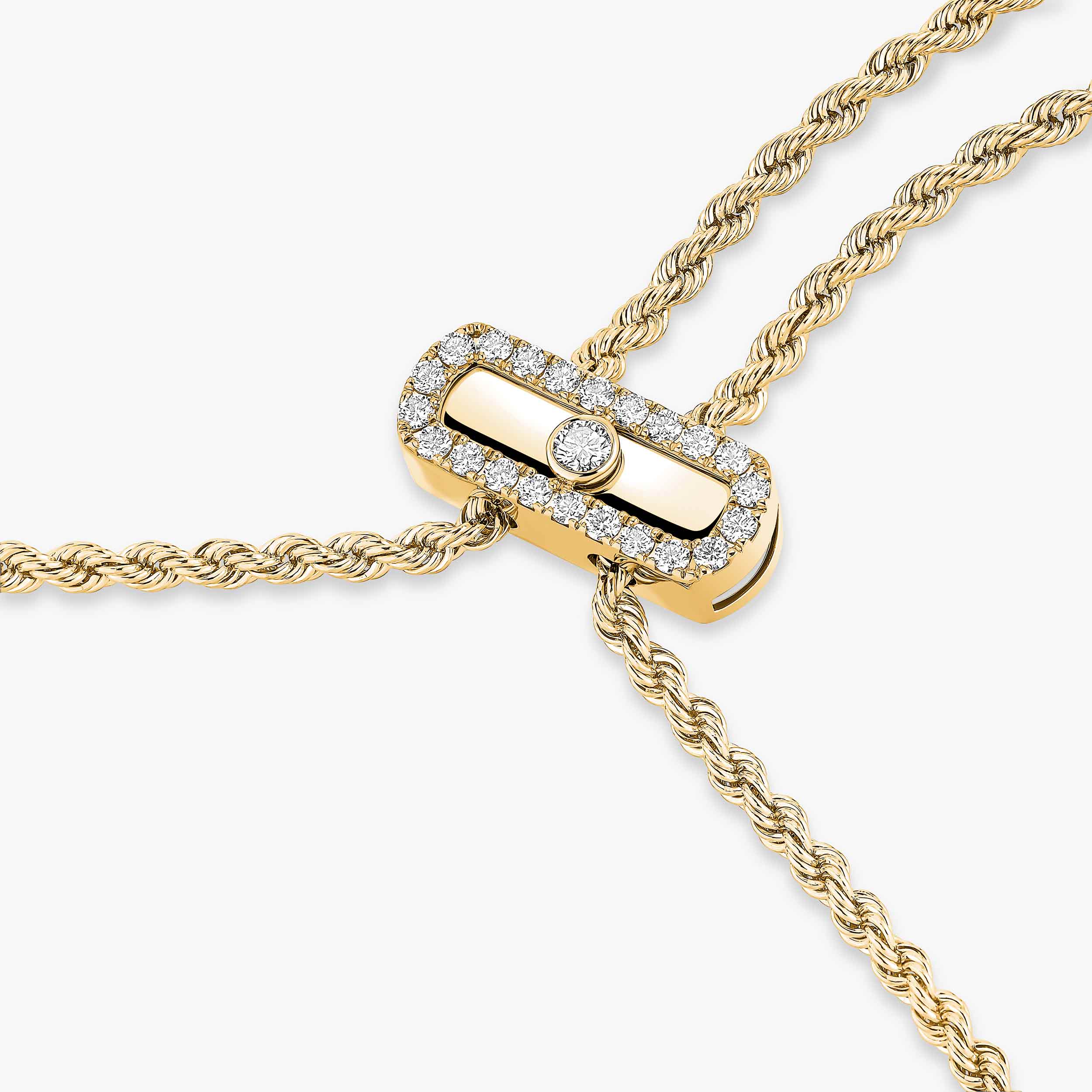 Move Iconica Diamond Necklace in Yellow Gold | Messika 12558-YG