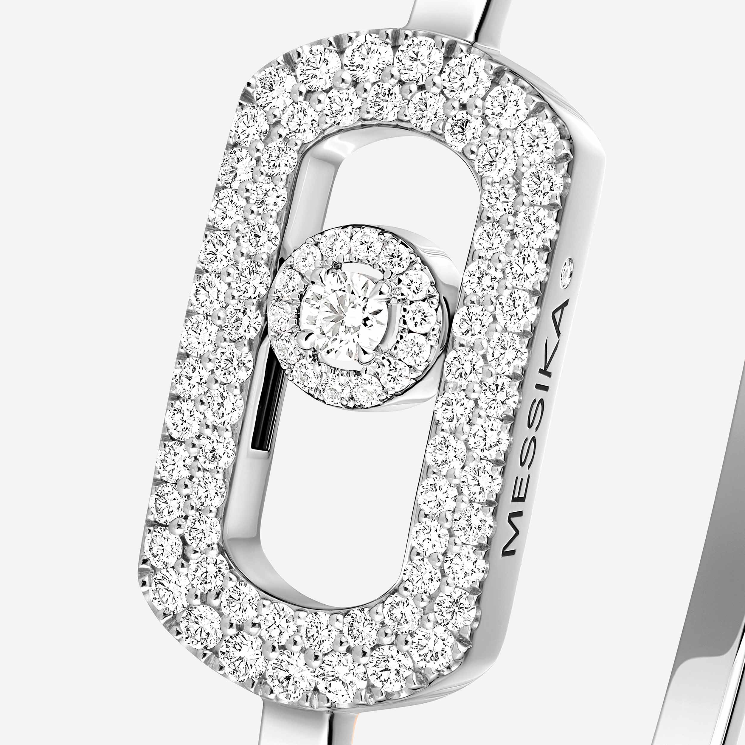 Bracelet For Her White Gold Diamond Jonc So Move Pavé 13428-WG