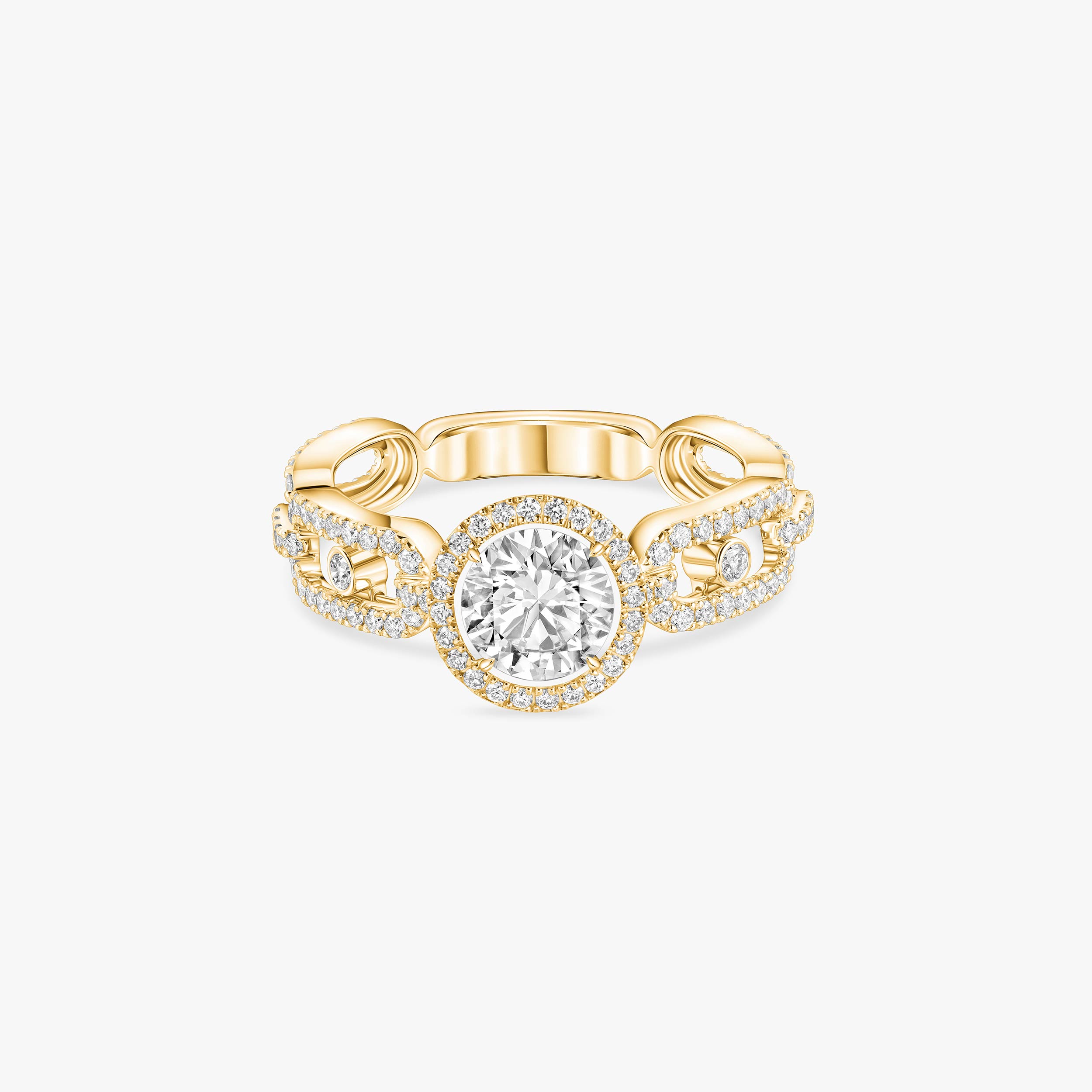 خاتم امرأة ذهب أصفر الماس خاتم السوليتير Move Link 0.70 قيراط 13749-YG
