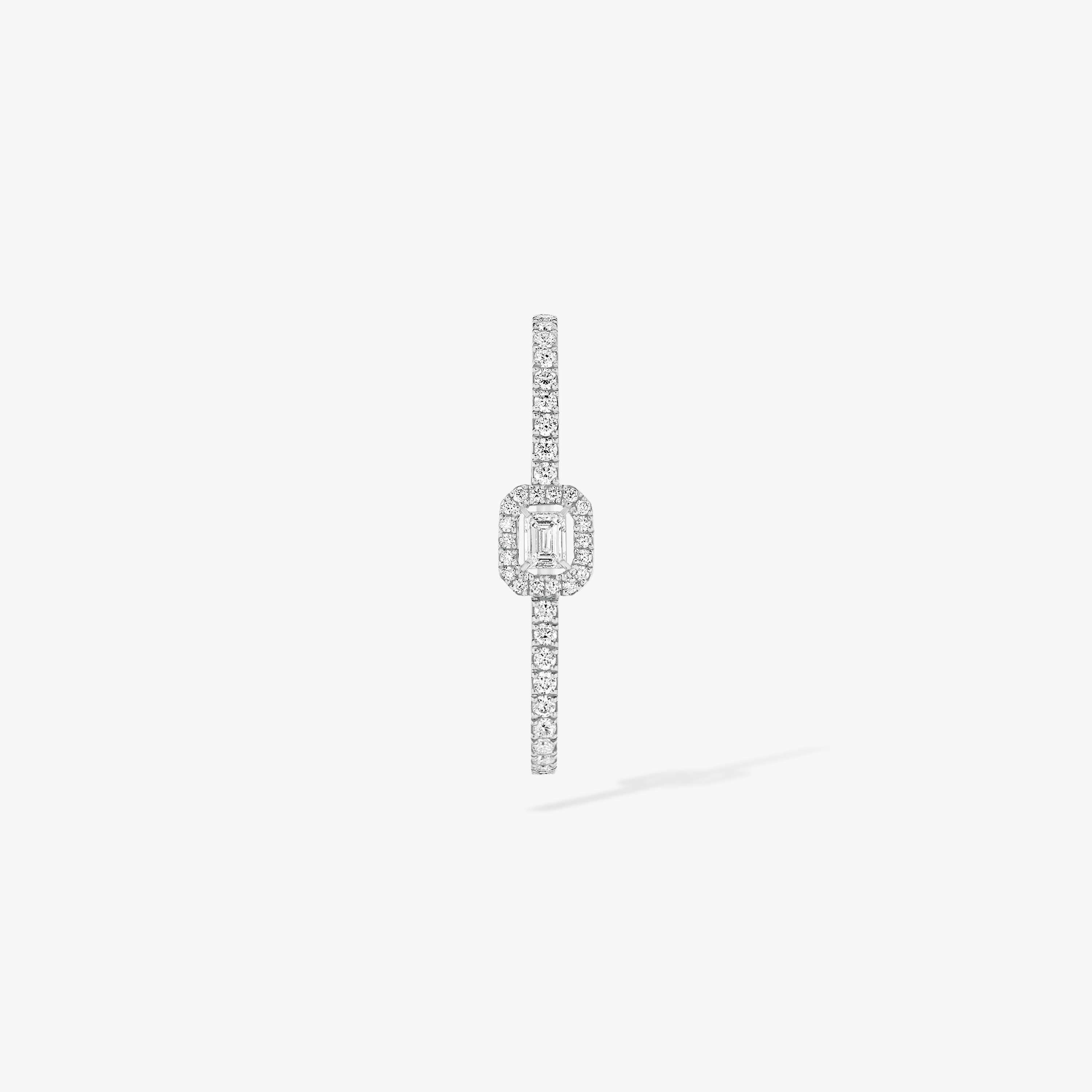 Pendiente Mujer Oro blanco Diamante Pendiente individual lóbulo de clip My Twin TE 0,10 ct 10028-WG